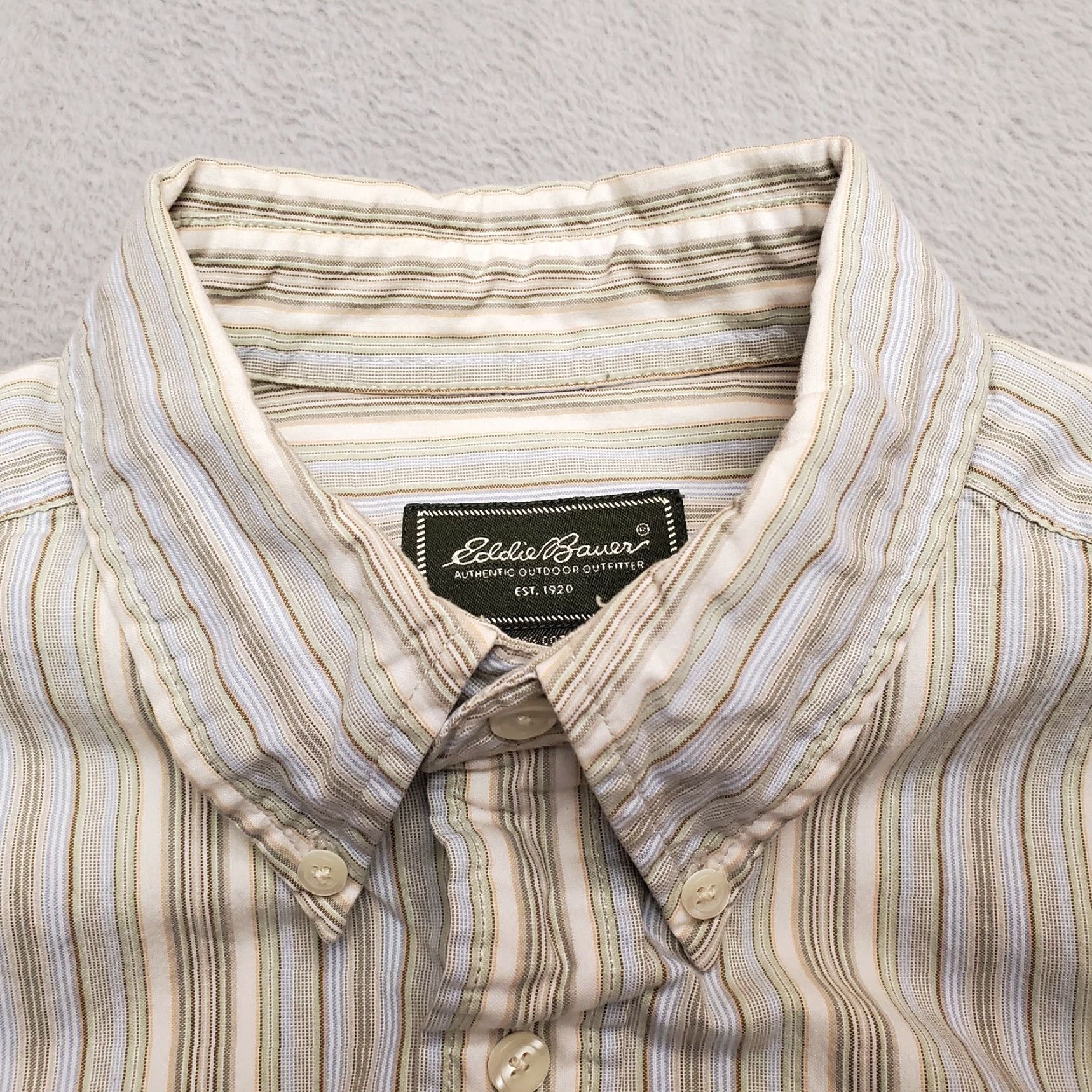 Eddie Bauer Eddie Bauer Shirt Men M Blue Green Striped 100% Cotton Long Sleeve Casual Size US M / EU 48-50 / 2 - 4 Thumbnail