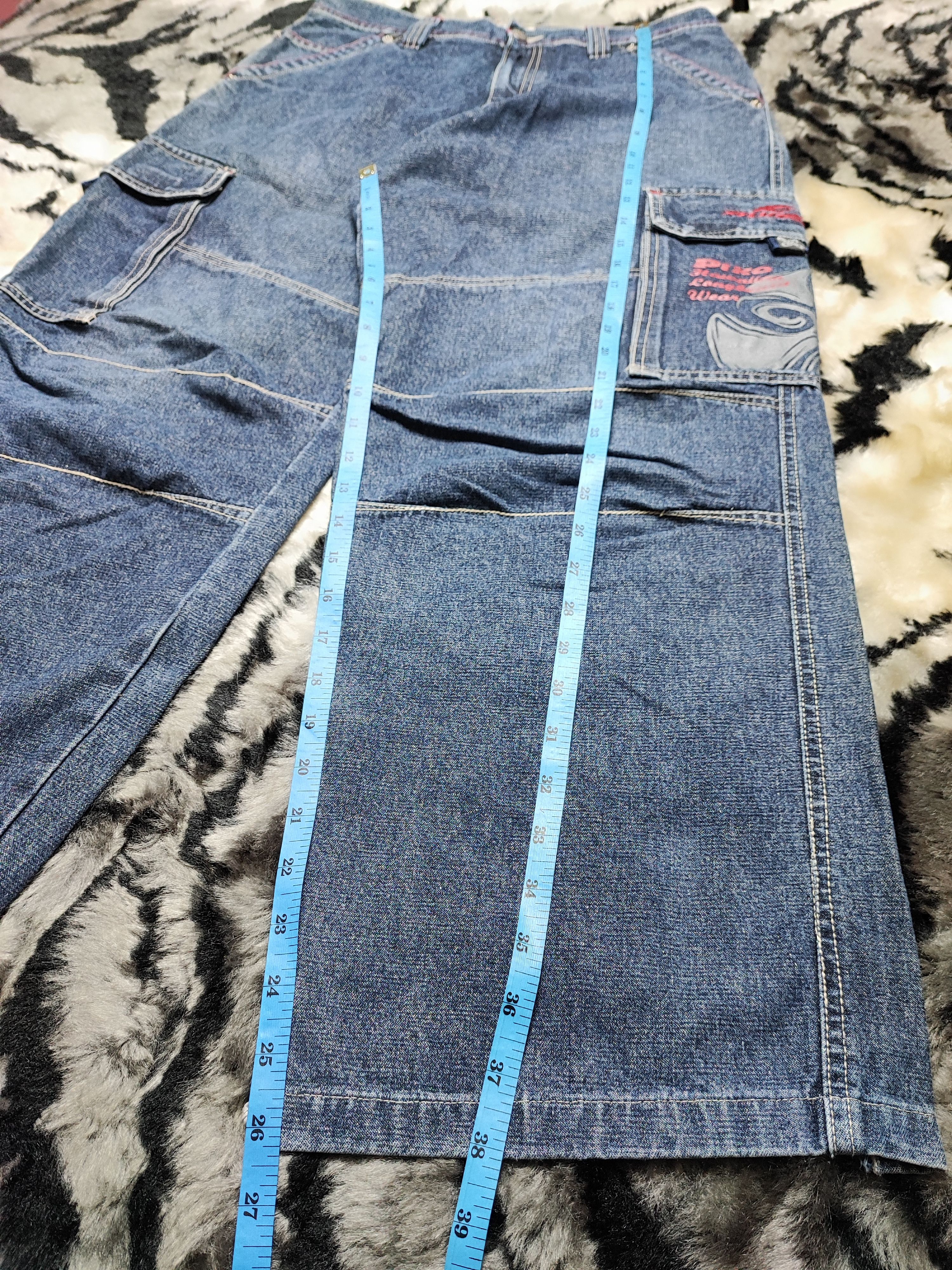 If Six Was Nine Piko Jeans Baggy Wide Leg Cargo Denim Size US 31 - 8 Thumbnail