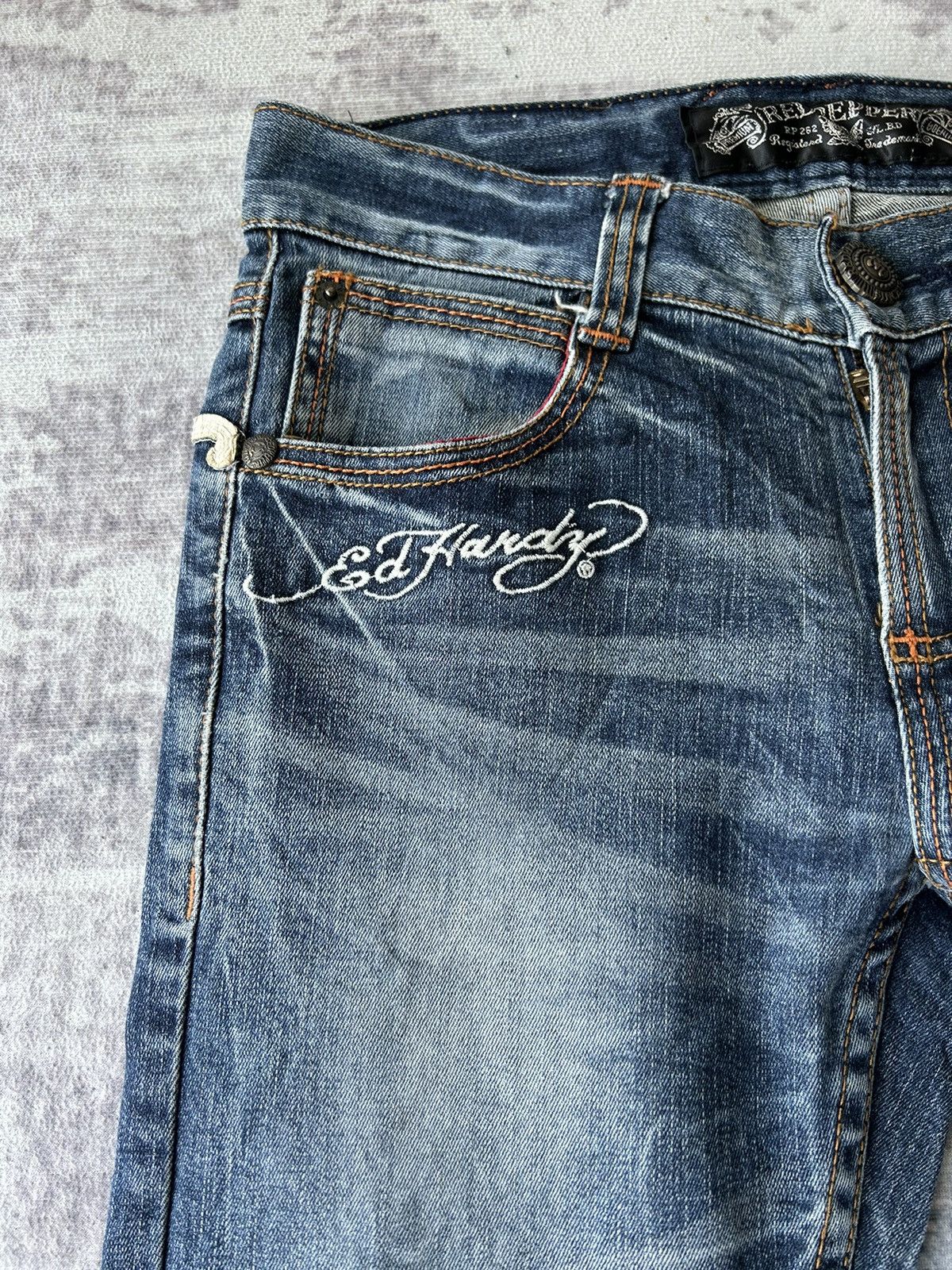 Ed Hardy ☠️Ed Hardy Skull Embroidery Jeans☠️ Size 30" / US 8 / IT 44 - 5 Thumbnail