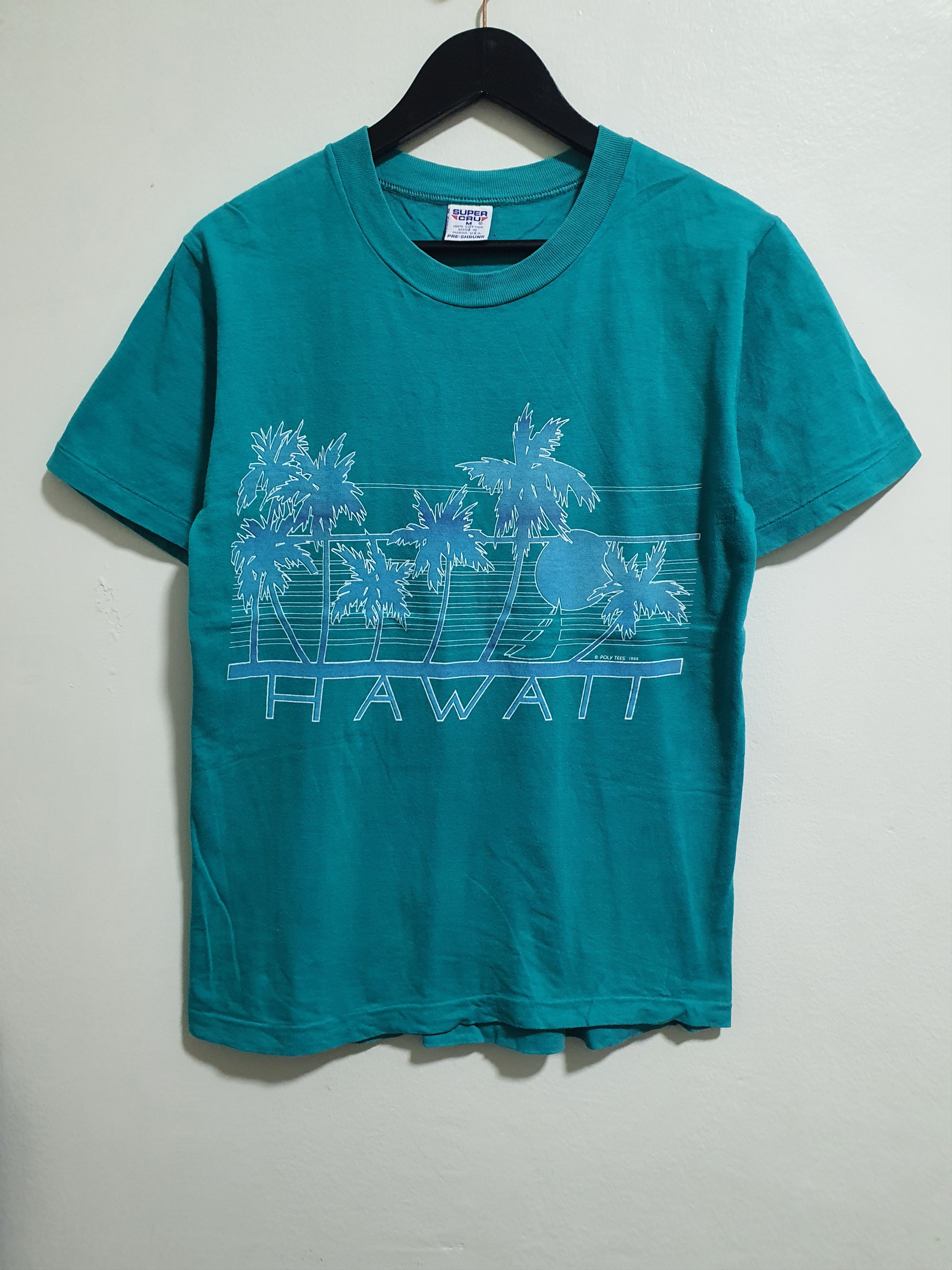 Vintage VINTAGE HAWAII SUPER CRU 19”/27.5” POLY TEES 1985 T-SHIRT Size US M / EU 48-50 / 2 - 1 Thumbnail
