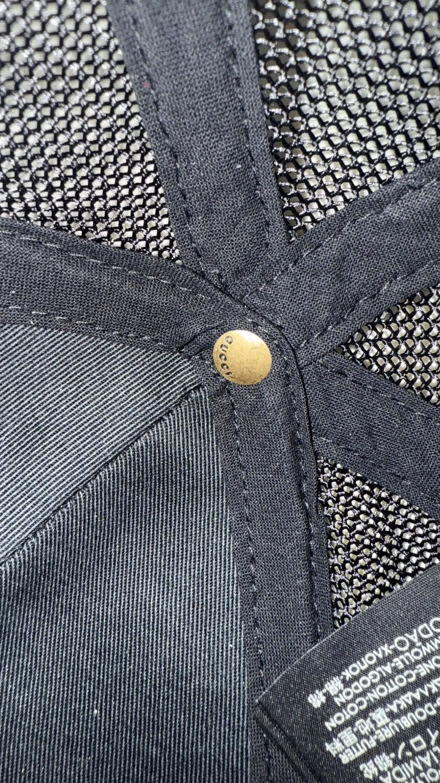 Gucci Gucci leather/mesh hat (Large 59cm) Size ONE SIZE - 5 Thumbnail