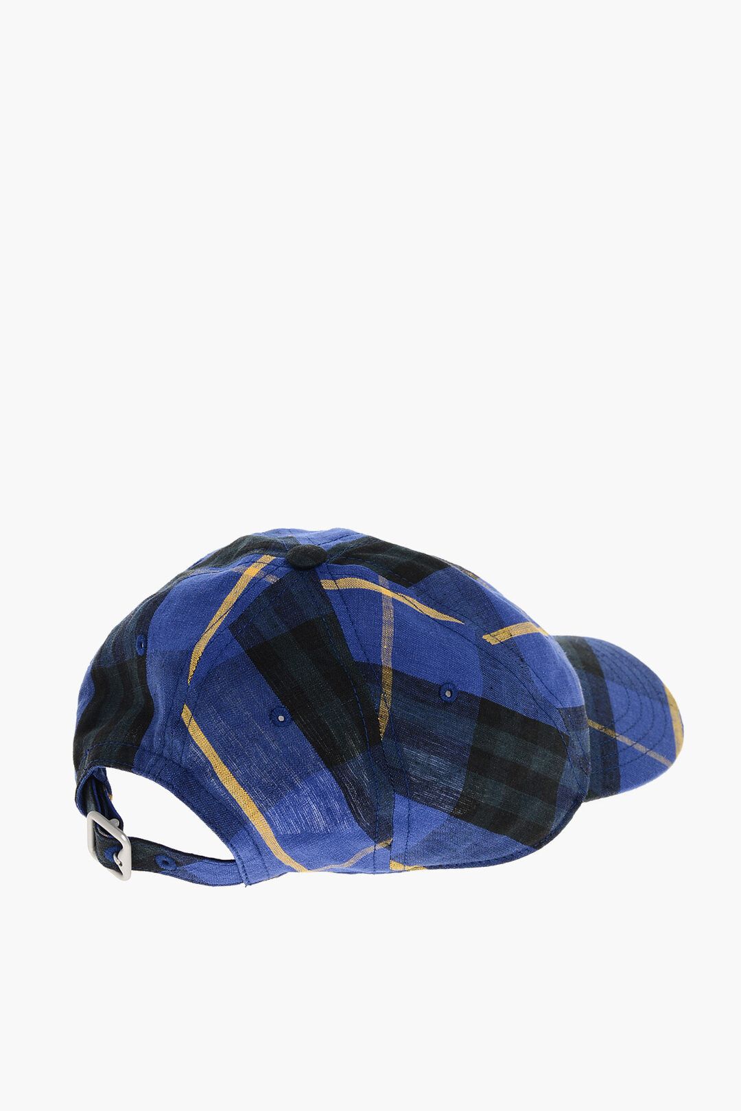 Burberry og1mm1125 Size: M / Tartan Linen Baseball Cap / Hat in Blue Size ONE SIZE - 2 Thumbnail