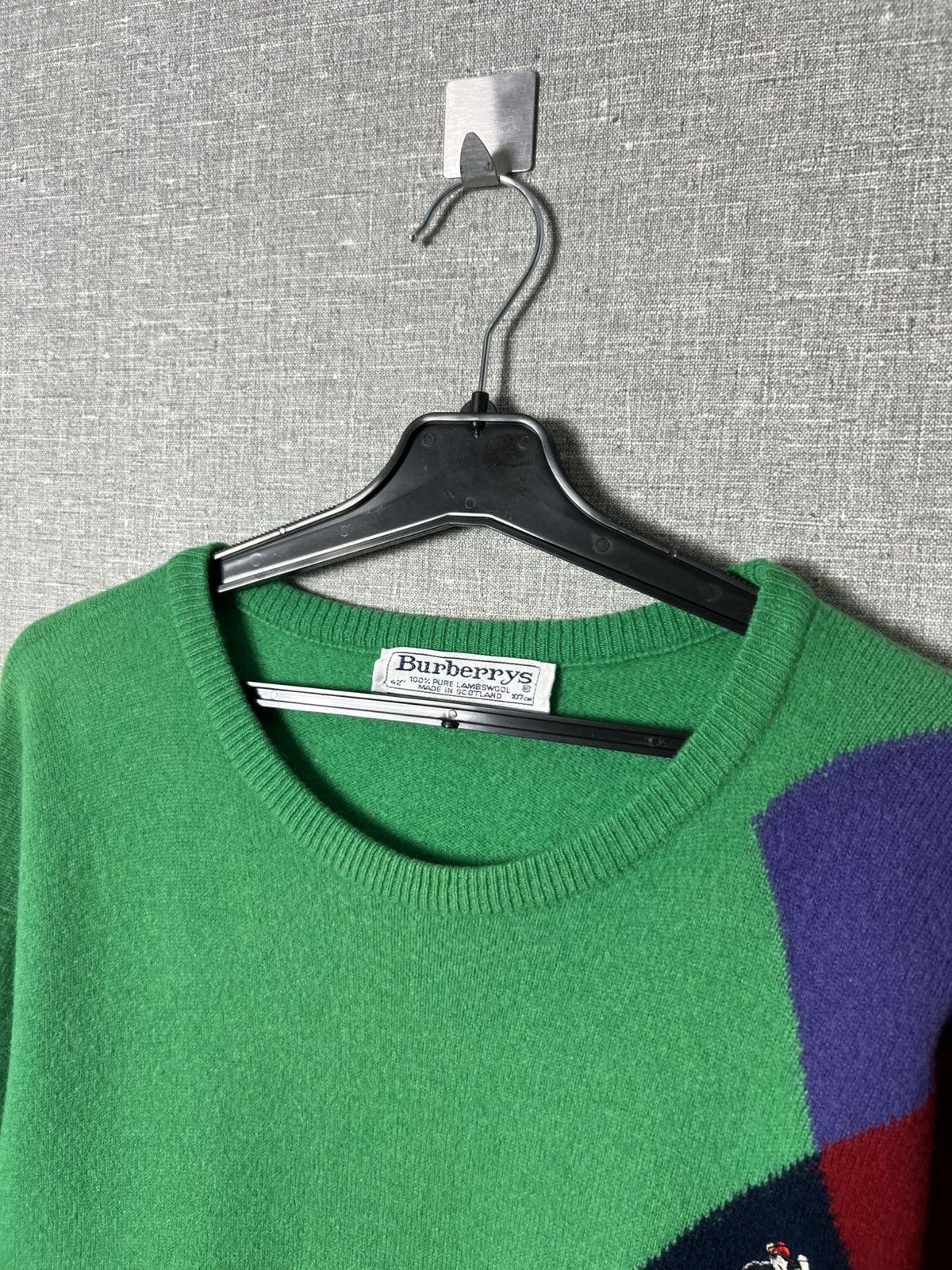 Burberry Vintage Burberrys Golf Crewneck Wool Knit Sweater Scotland Size US M / EU 48-50 / 2 - 8 Thumbnail
