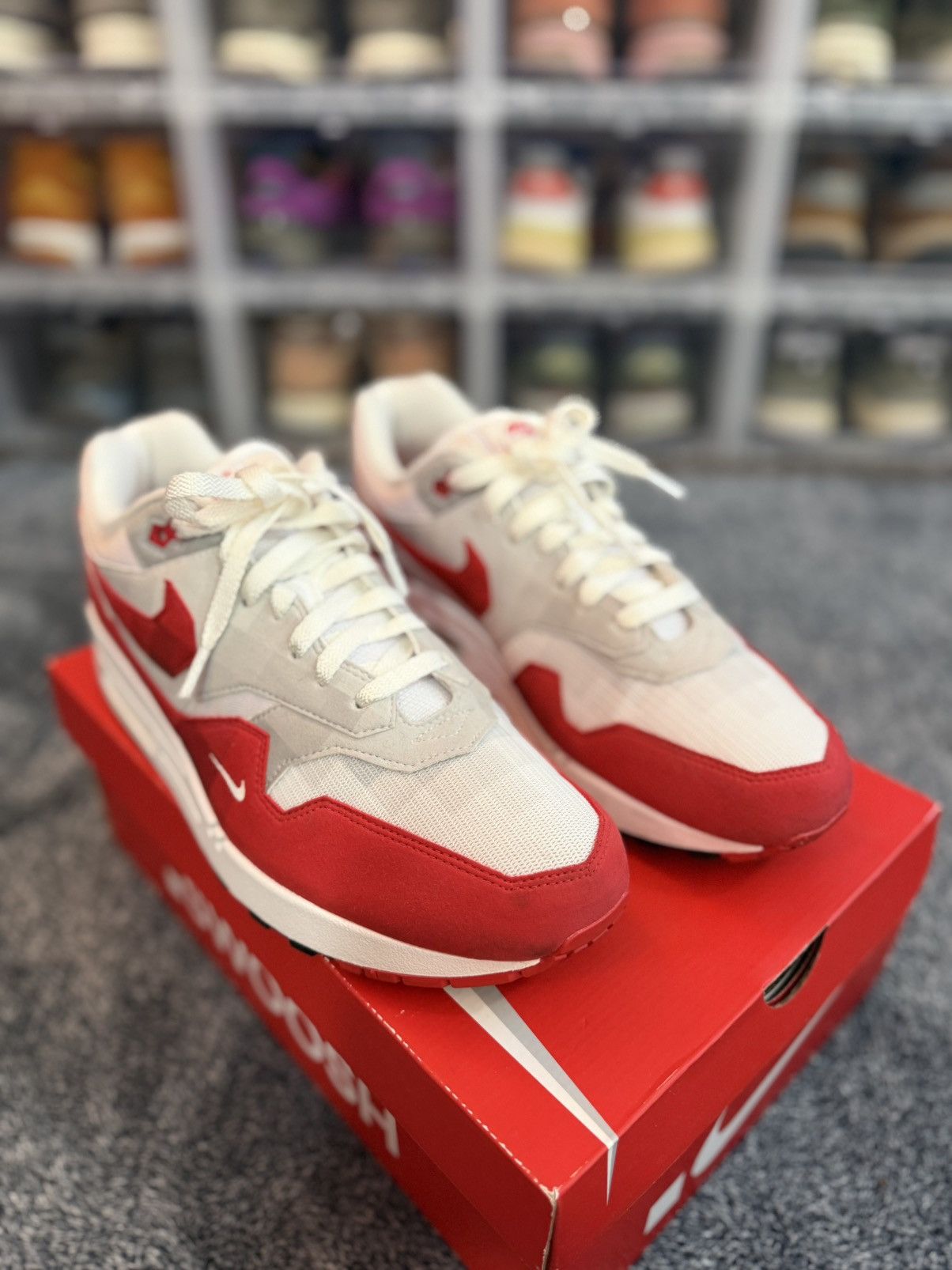 Nike Nike Air Max 1 Low Poly Red .Swoosh Brand New Size US 12 / EU 45 - 2 Thumbnail