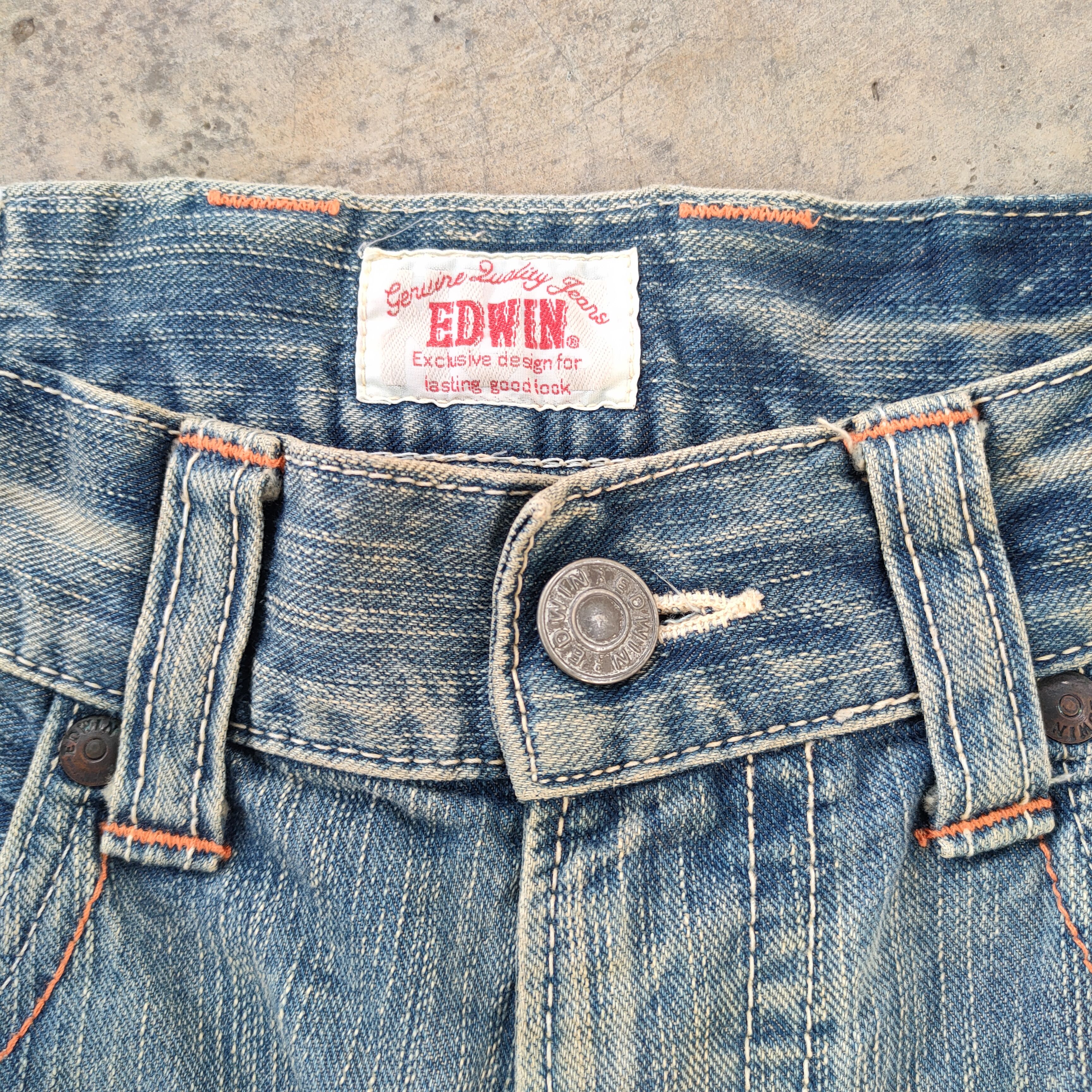 Edition Japan EDWIN XV VINTAGE FADED STORM JEANS PANTS Size US 32 / EU 48 - 6 Thumbnail