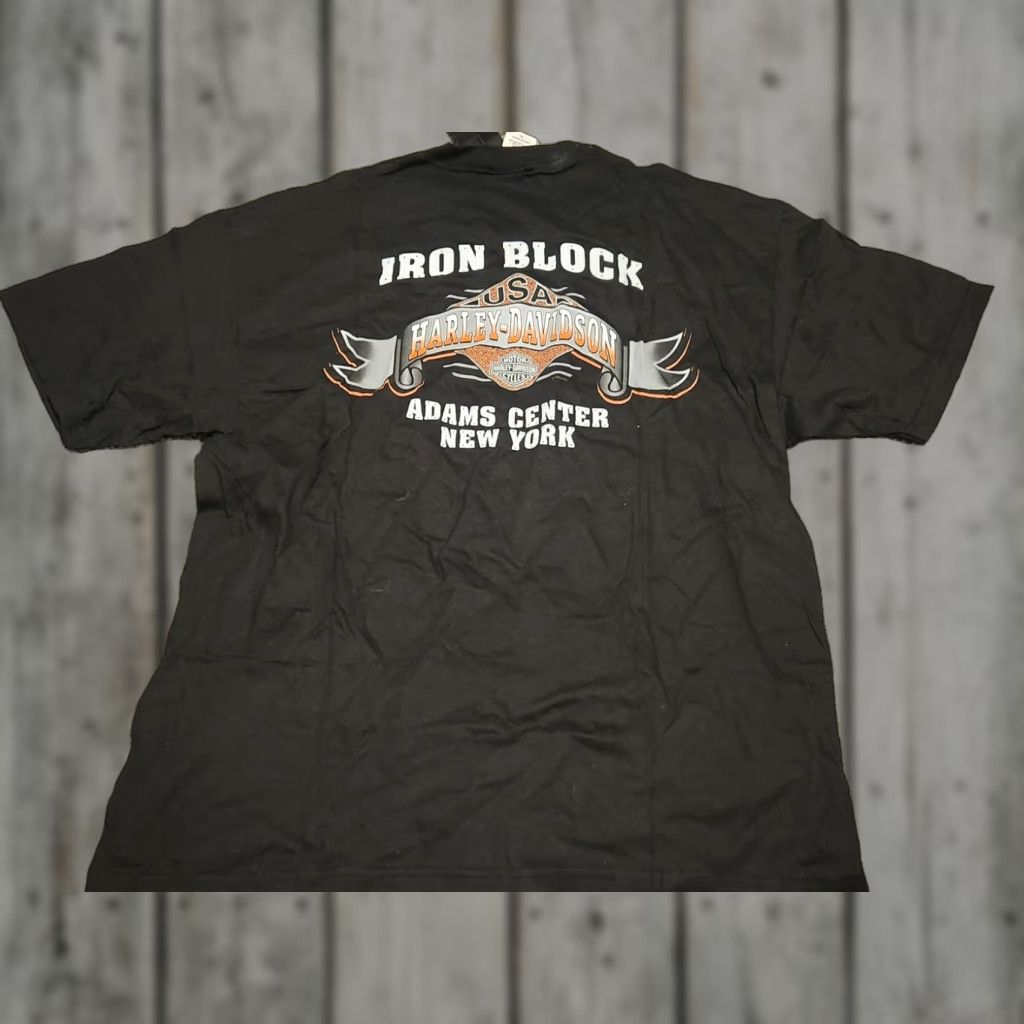 Harley Davidson VINTAGE Harley Davidson T-Shirt Motorcycle Iron Block Shirt Black XL Men Mens XL Nwts Pockets Rare Size US XL / EU 56 / 4 - 1 Thumbnail