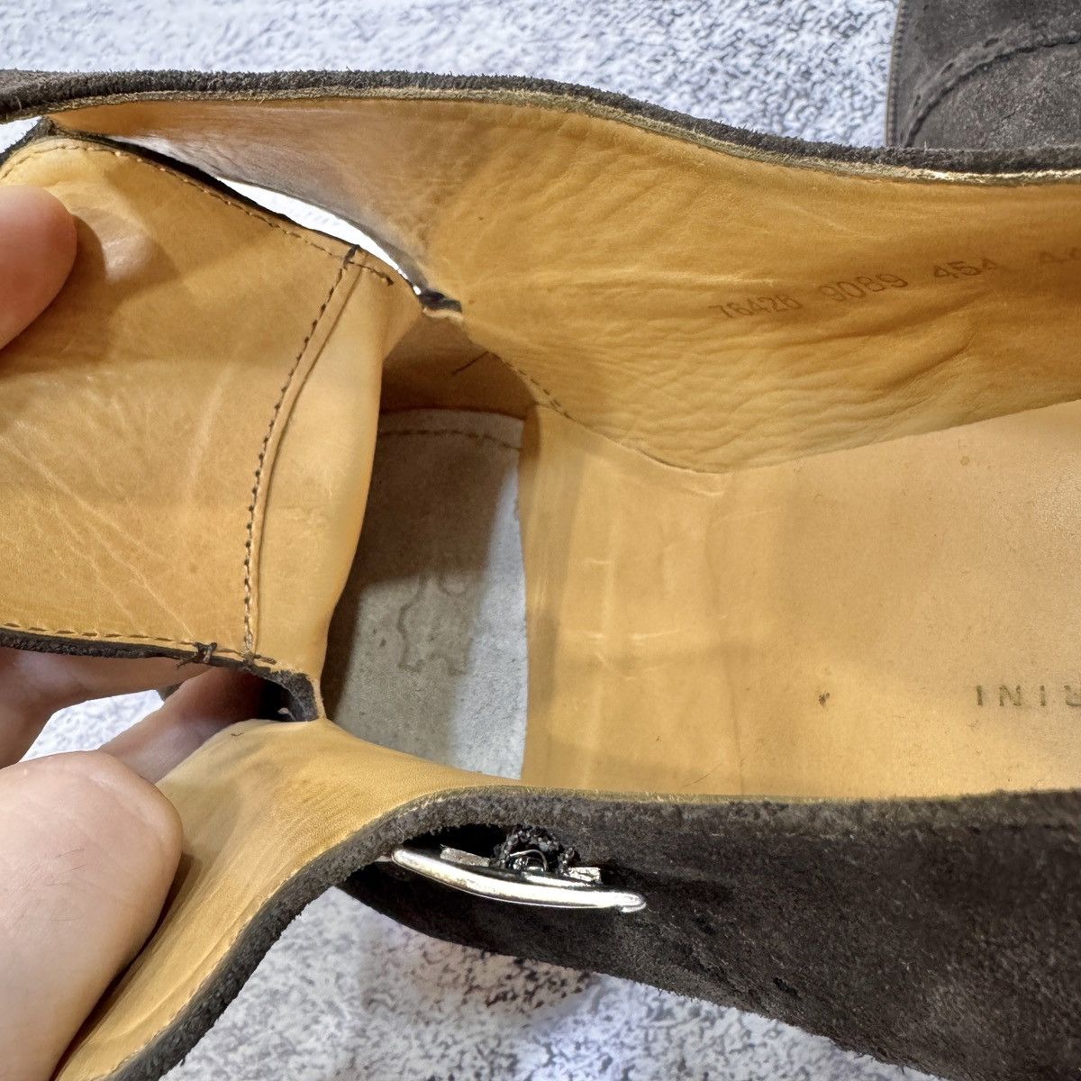 Baldessarini Baldessarini Welted Double Monk Straps Brown Suede UK10 Size US 11 / EU 44 - 13 Thumbnail