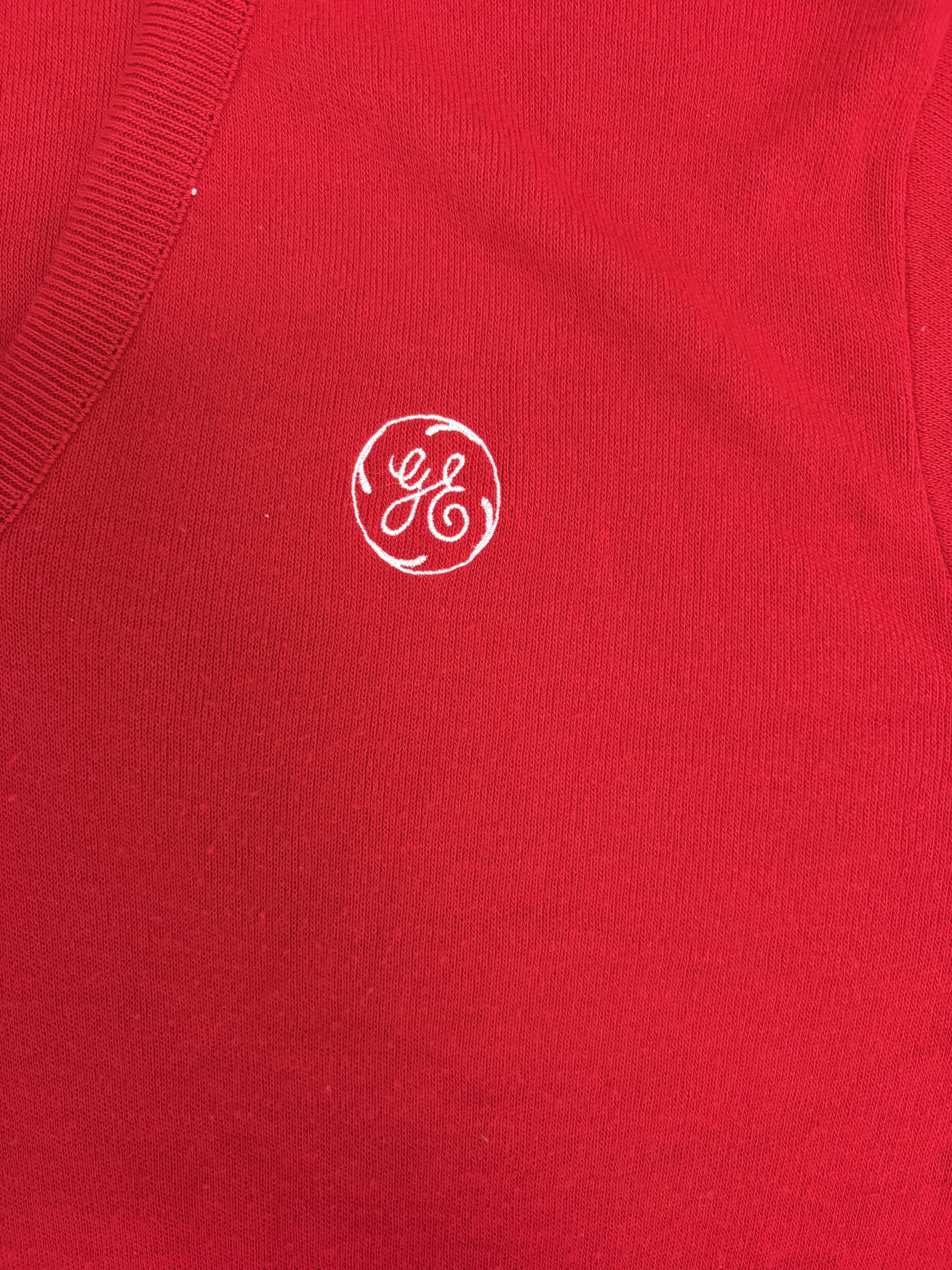 Vintage General Electric Vintage Red Knit Sweater Size US L / EU 52-54 / 3 - 2 Thumbnail