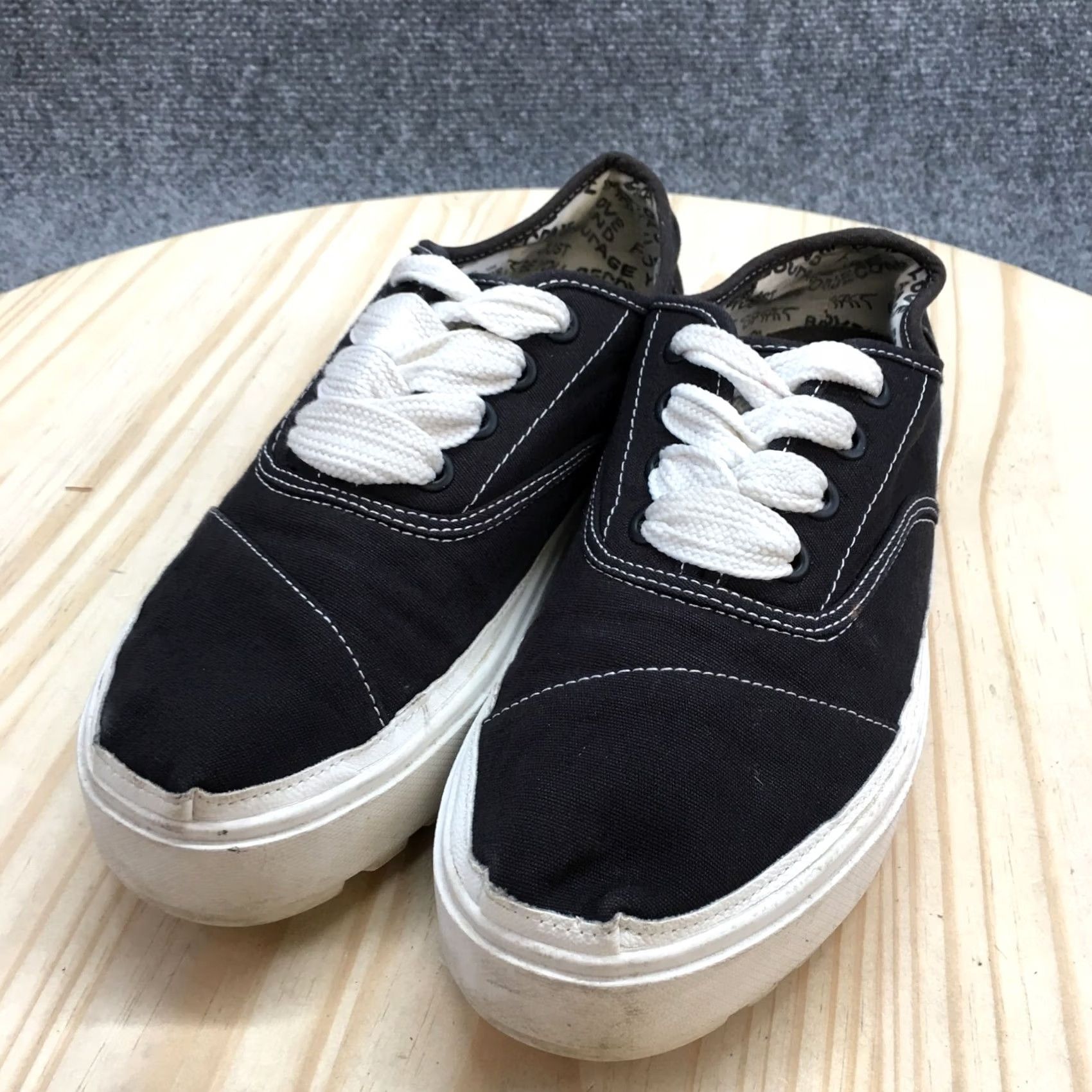 Toms TOMS Sneaker Women 8 Black Cordones Lace Up Platform Casual Comfort Size US 8 / IT 38 - 3 Thumbnail