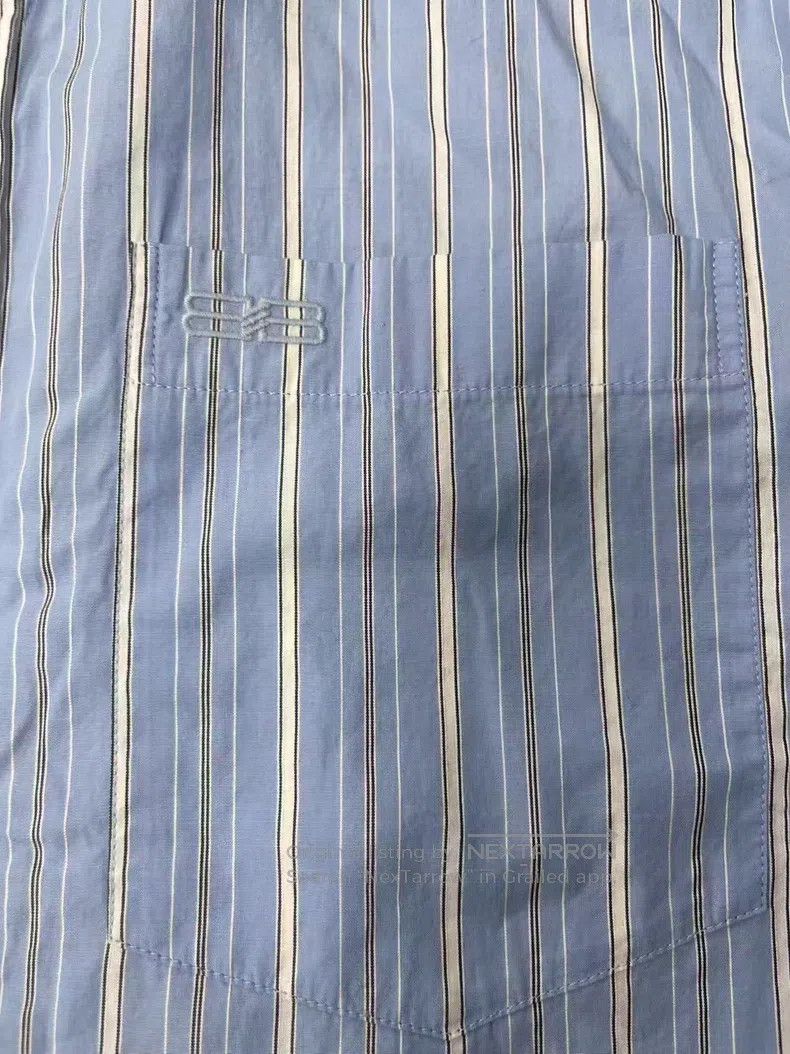 Balenciaga Balenciaga Color Block Fake Two Piece Striped Collar Singl Size US XL / EU 56 / 4 - 3 Thumbnail