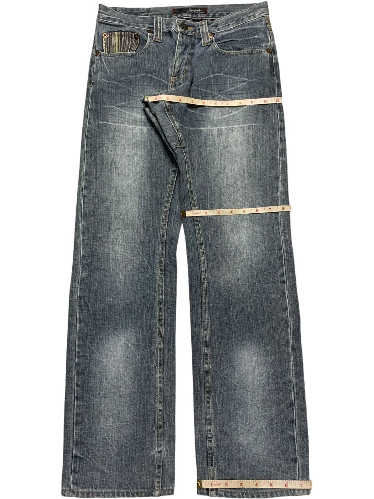 Japanese Brand Vintage Japanese Brand Faded Wash Handcrafted Style Jeans Size US 30 / EU 46 - 14 Thumbnail