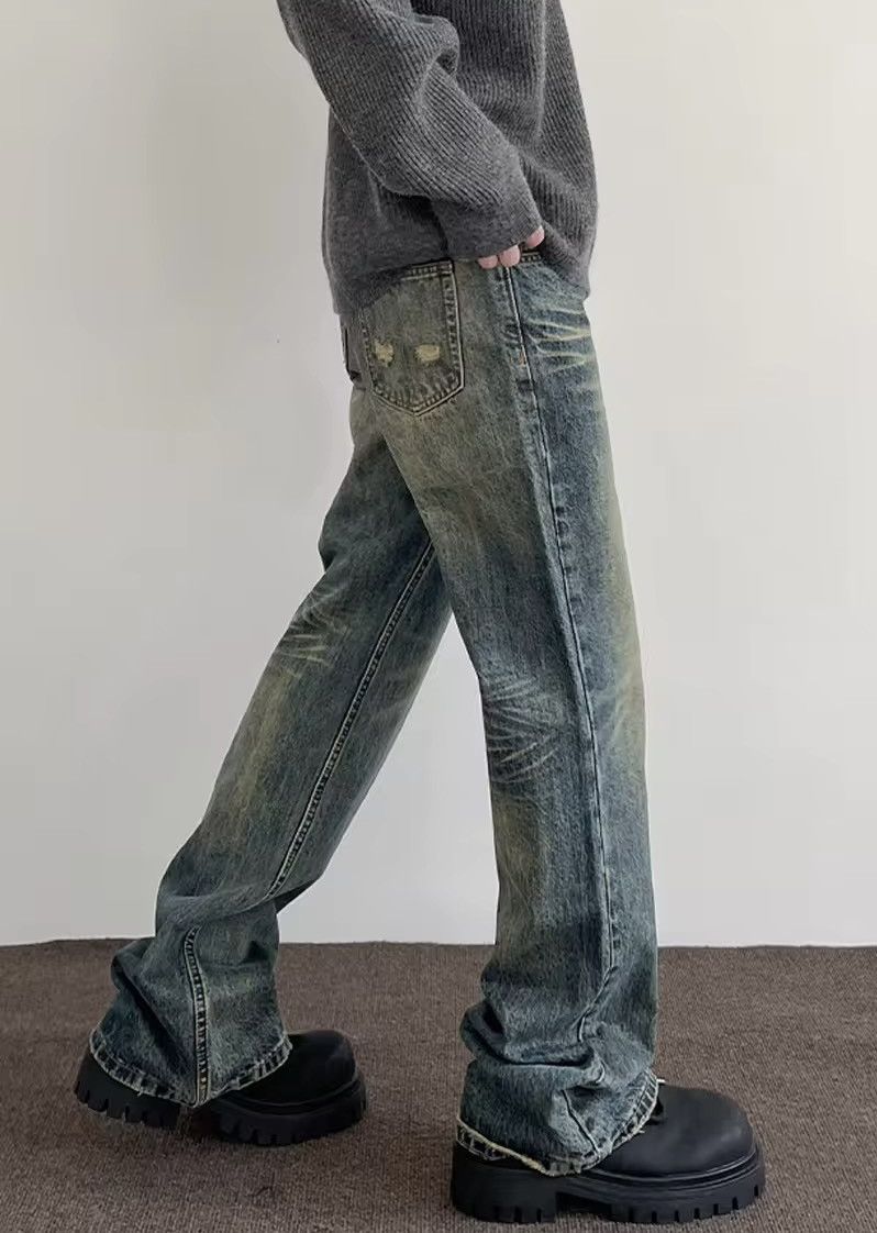 Japanese Brand × Jean Y2k Vintage Blue Distressed Flared Jeans Size US 30 / EU 46 - 4 Thumbnail