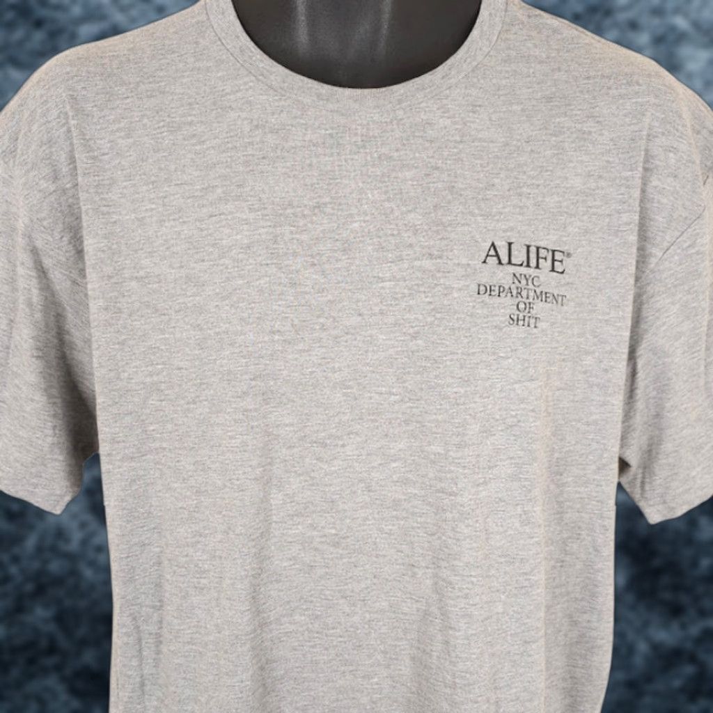 Alife VINTAGE Alife T Shirt Mens Size Large Gray NYC Department Of Sh*t New York City Streetwear Size US L / EU 52-54 / 3 - 1 Thumbnail