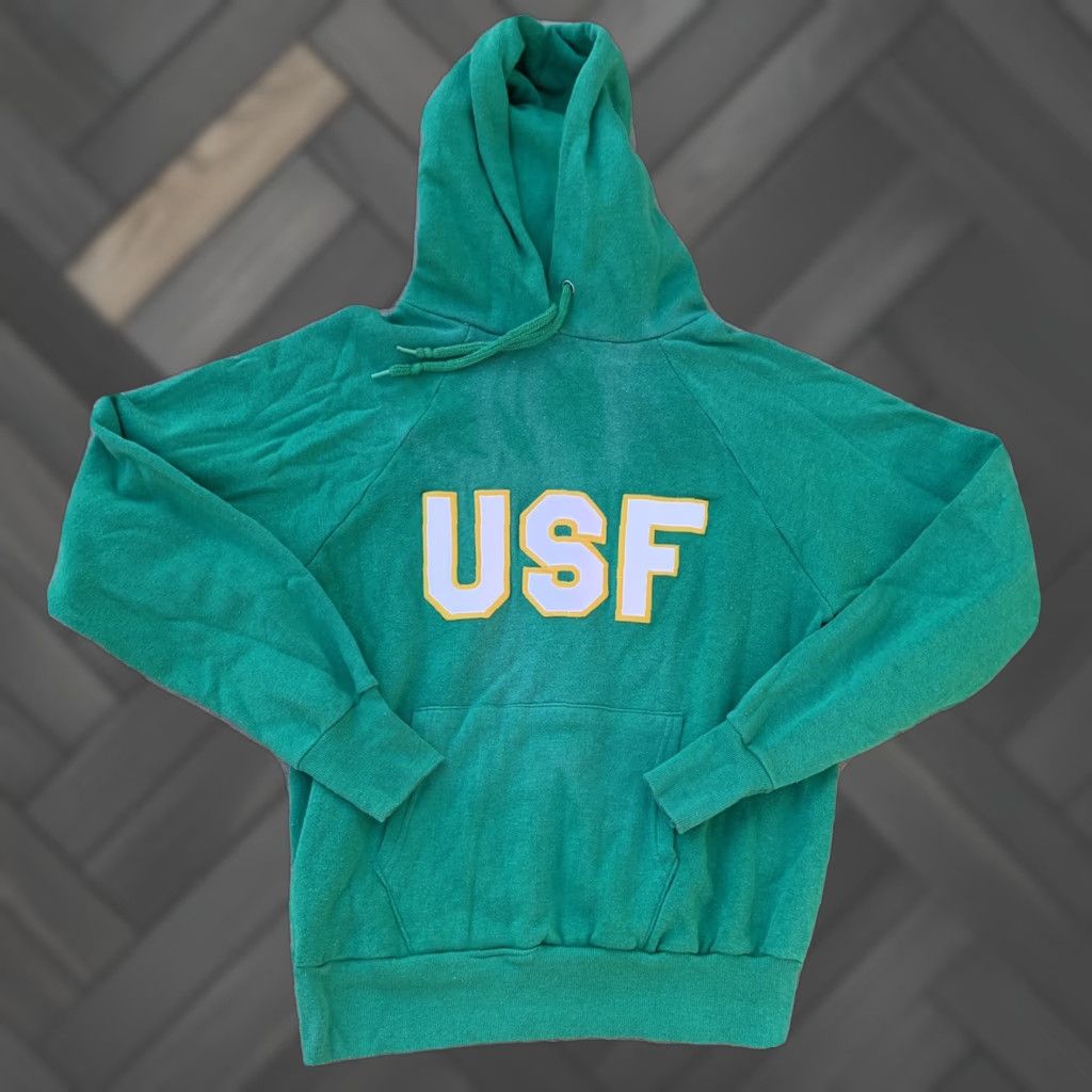 Vintage VINTAGE Wolf USF Hoodie Raglan Pullover Sweatshirt M Men Green Cotton Blend Made In USA Hoodie Pullover 1970s 1980s Mens Size US M / EU 48-50 / 2 - 1 Thumbnail