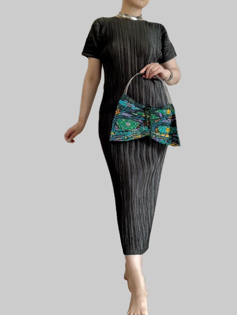 Issey Miyake Issey Miyake Dark green dress Size M / US 6-8 / IT 42-44 - 3 Thumbnail