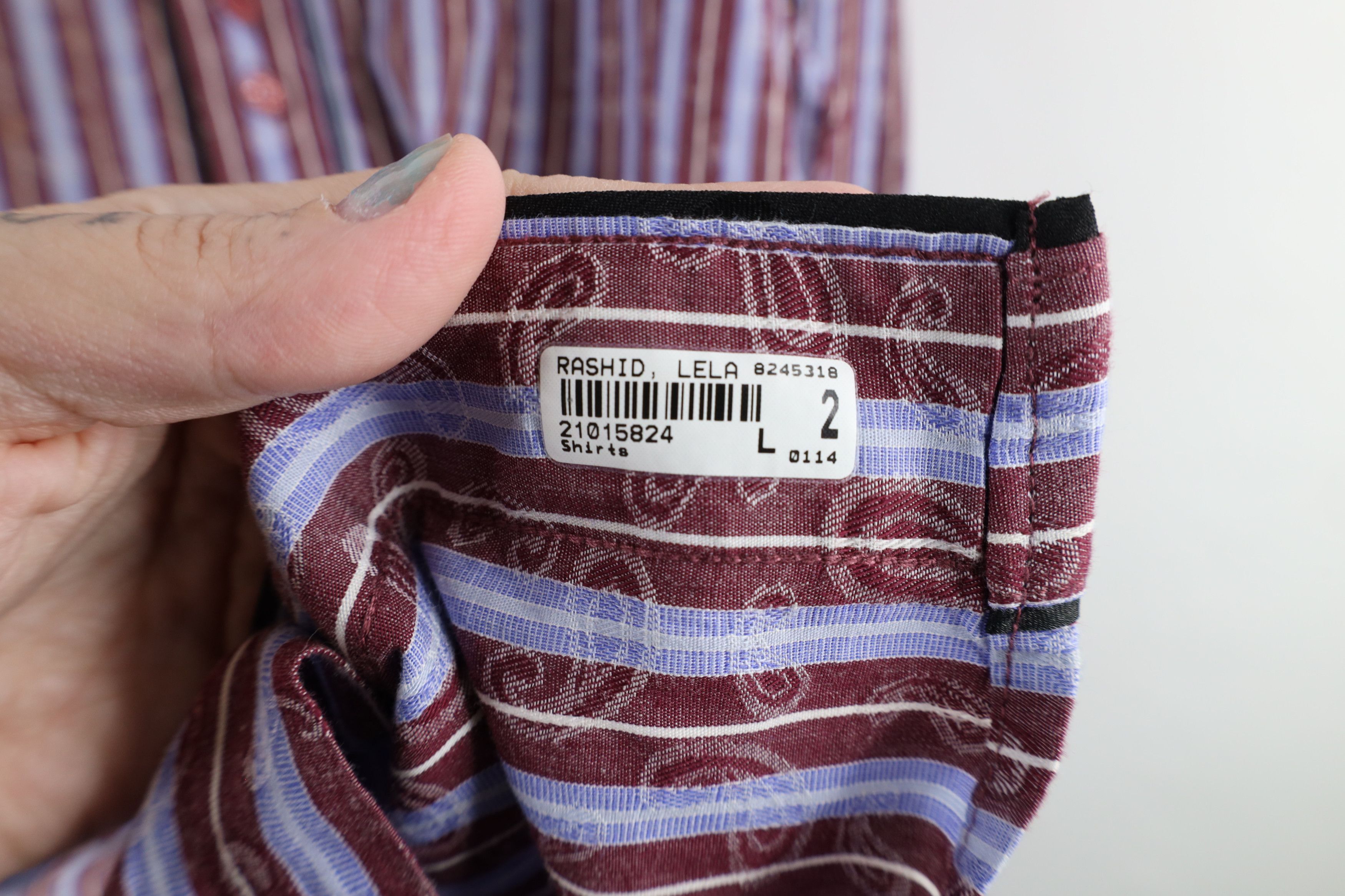Vintage Vintage John Lennon Striped Paisley Collared Button Shirt Size US M / EU 48-50 / 2 - 11 Thumbnail