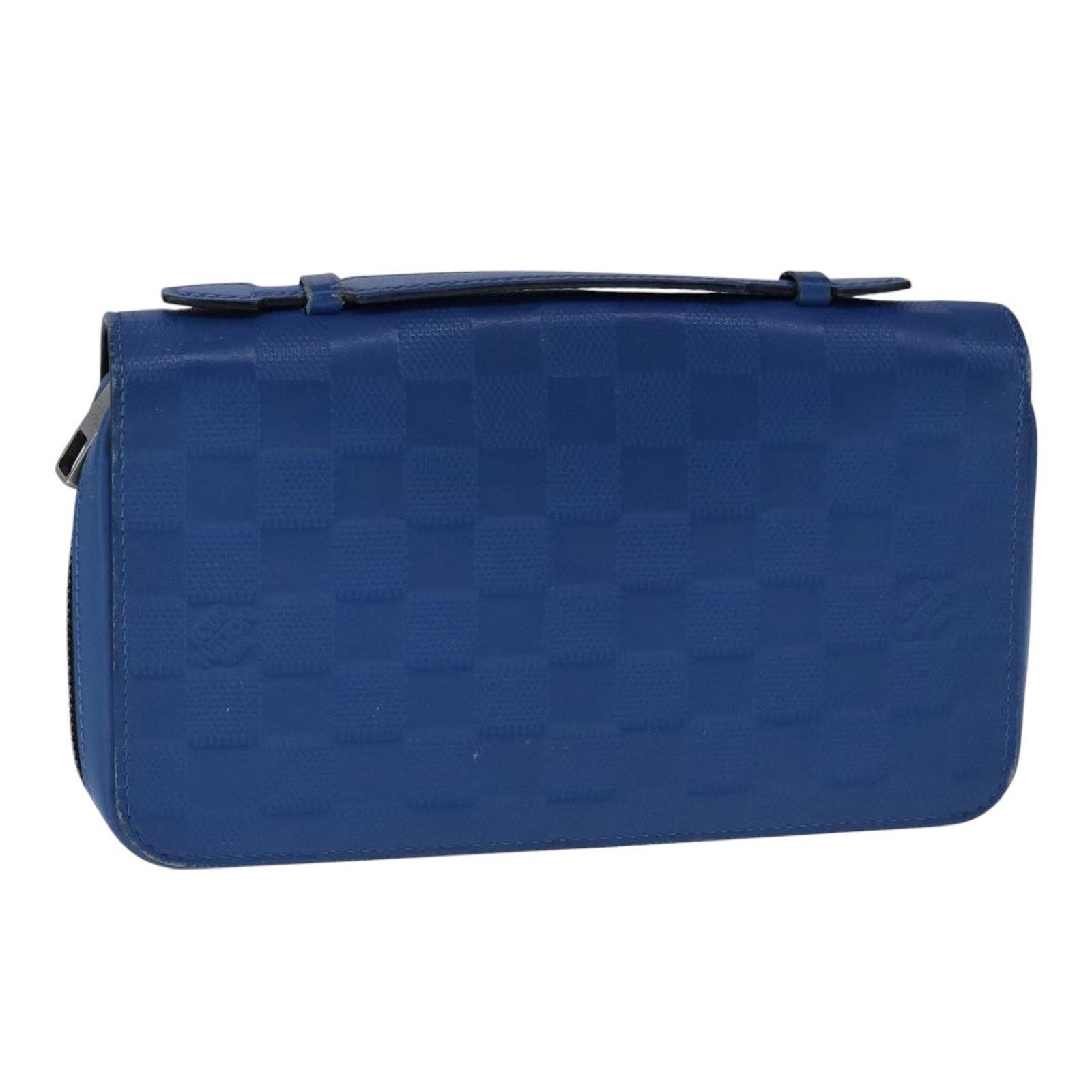 Louis Vuitton Zippy Wallet Damier Ebene Blue