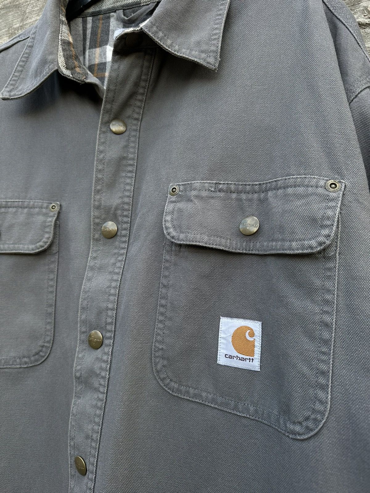 Carhartt × Vintage Vintage 90s Carhartt Heavy Overshirt Jacket Size US L / EU 52-54 / 3 - 7 Thumbnail