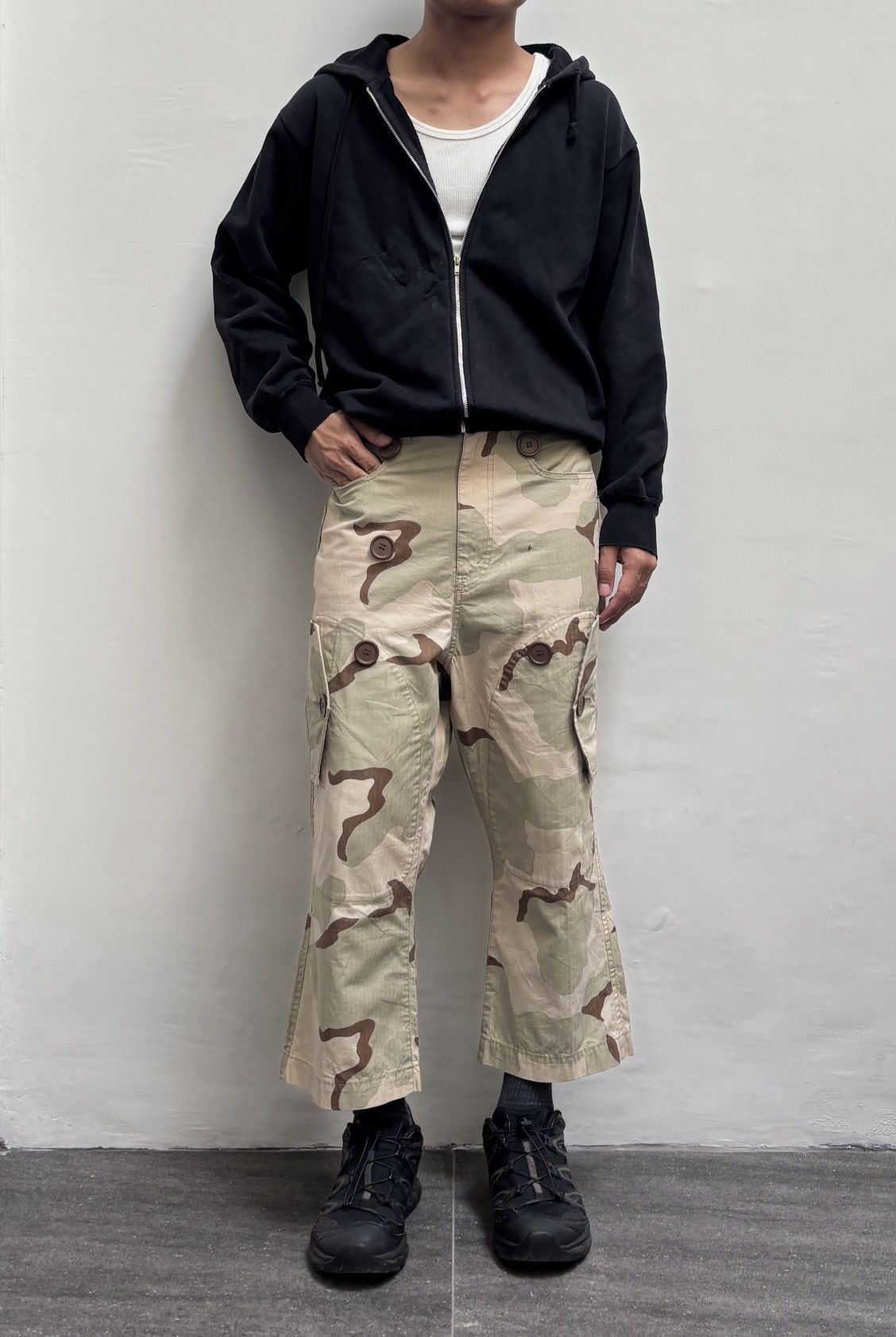 Junya Watanabe FREE IMPORT TAX 2005 Cropped Camo Pants with Flap Pocket Size US 30 / EU 46 - 1 Thumbnail