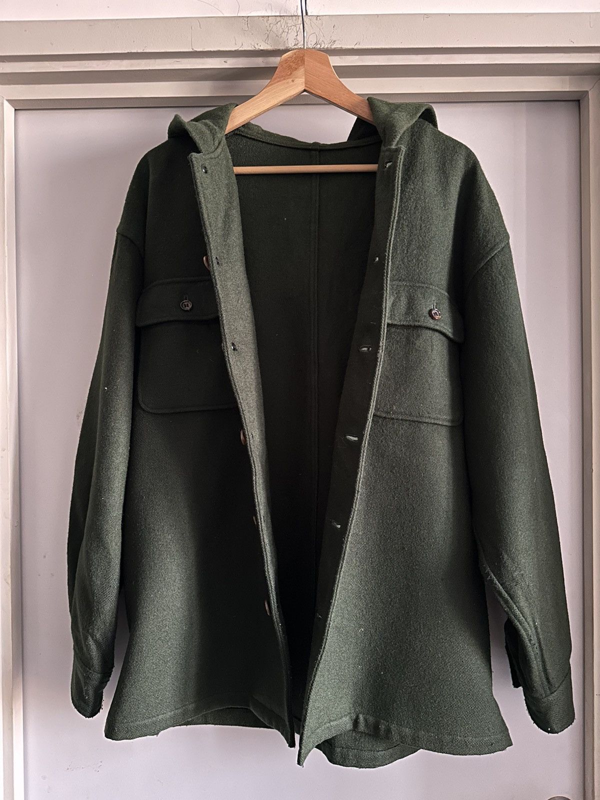 Comme des Garcons Homme AW1989 Comme des Garçons Wool Hooded Jacket Size US M / EU 48-50 / 2 - 4 Thumbnail