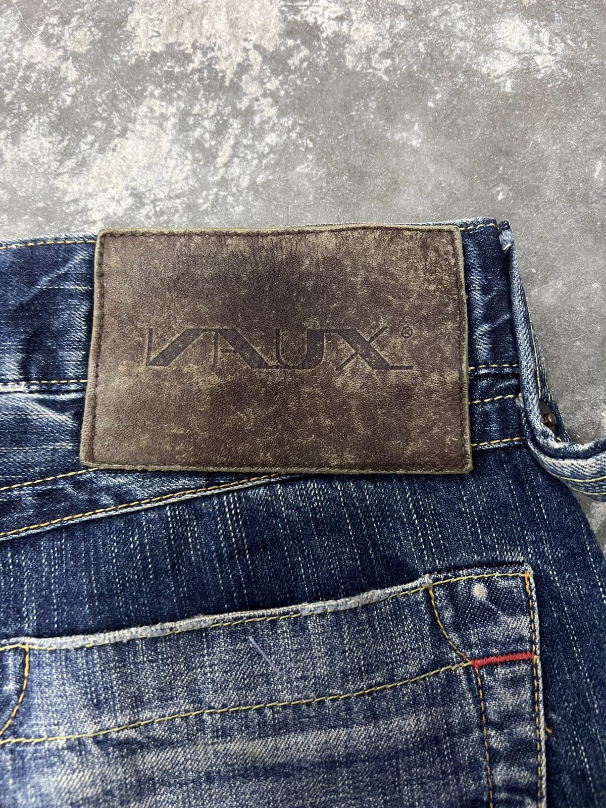 Japanese Brand × Jean FLARED‼️VAUX LOW RISE DISTRESSED DENIM PANT Size US 30 / EU 46 - 7 Thumbnail