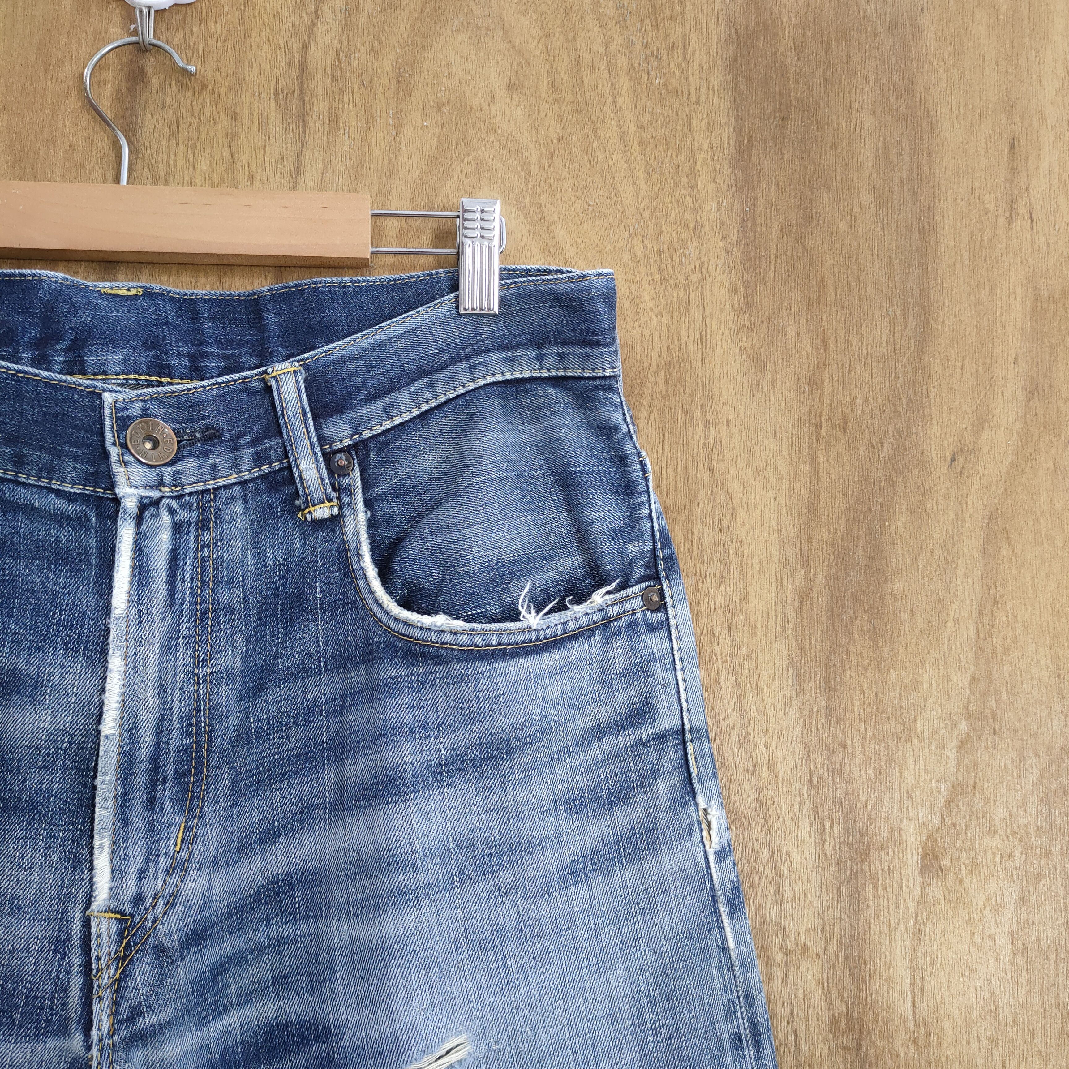 Edwin W32 VINTAGE EDWIN ORANGE TAG SELVAGE DISTRESSED JEANS PANTS Size US 32 / EU 48 - 6 Thumbnail