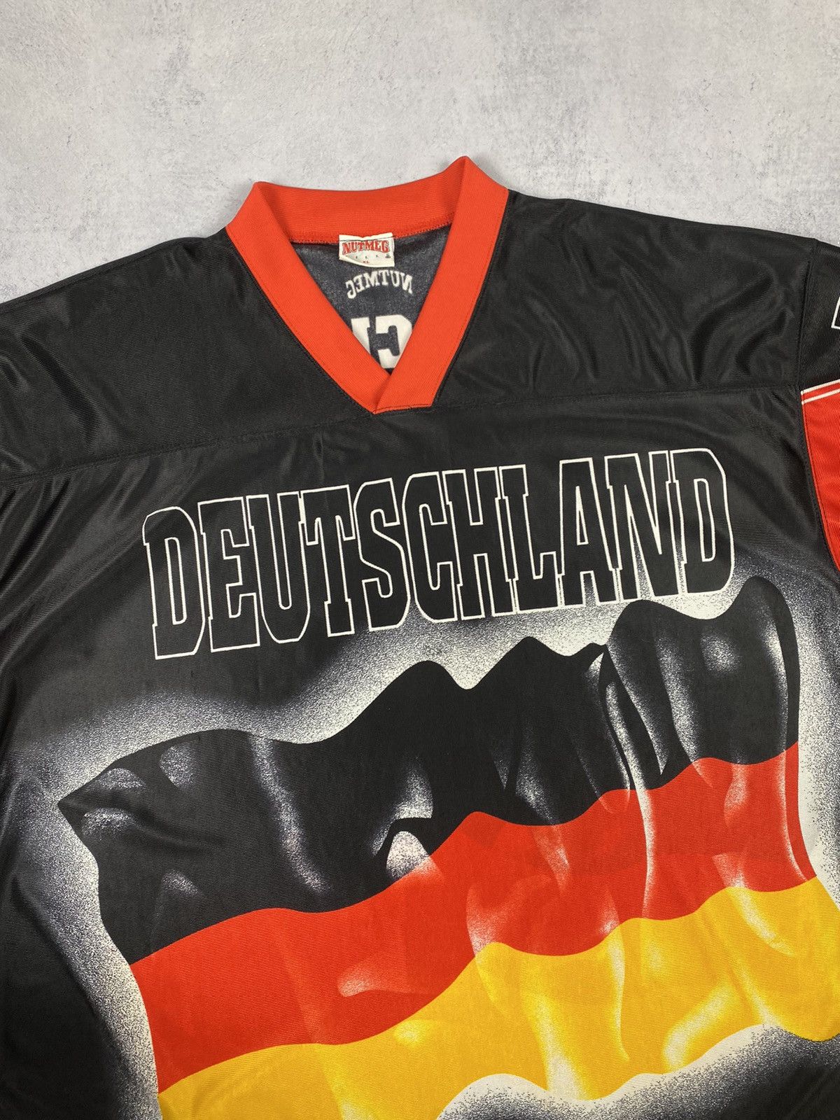 Vintage Vintage 90’s Nutmeg Mills Germany Deutschland Soccer Jersey Size US XL / EU 56 / 4 - 10 Thumbnail