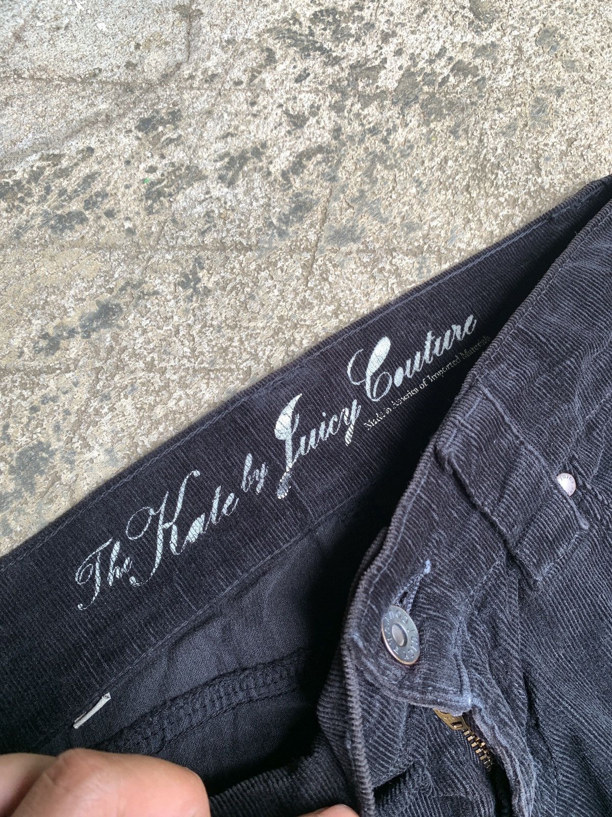 Juicy Couture × Juicy Couture Jeans The Kate by Juicy Couture Black Lovey Pocket Corduroy Pants Size 29" - 9 Thumbnail