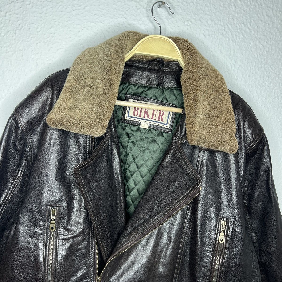 Other Vintage Leather Jacket Biker Ramones Moto Rider Flight B-1 Size US L / EU 52-54 / 3 - 4 Thumbnail