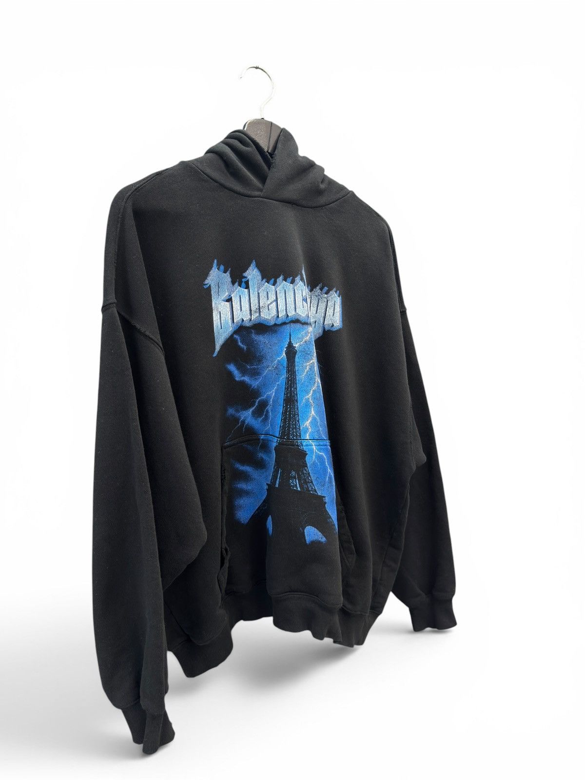 Balenciaga Balenciaga Paris Thunderstorm Hoodie Size US M / EU 48-50 / 2 - 4 Thumbnail