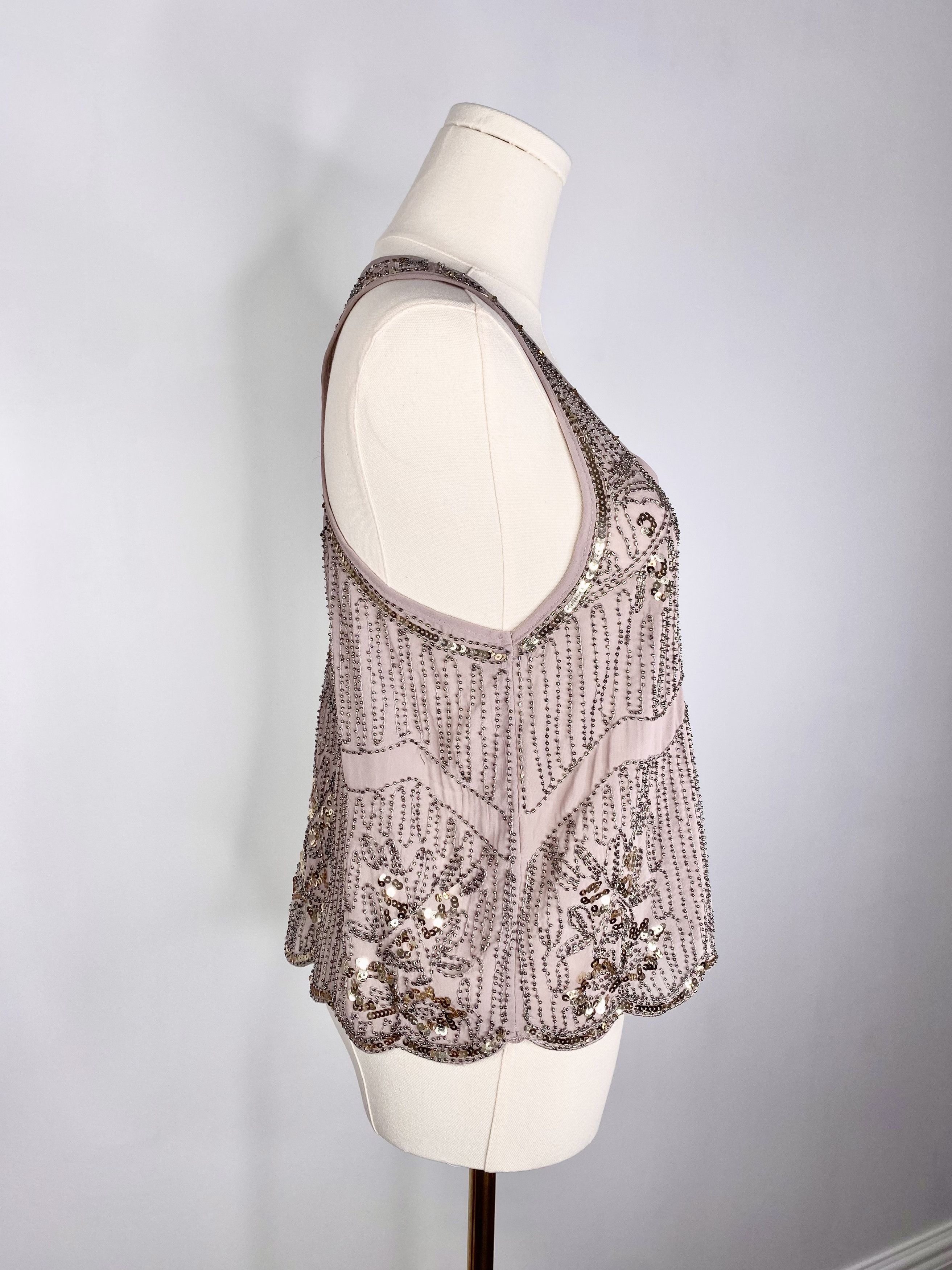 Dolls Kill Revamped by Sirens - Grey beaded camisole Size S / US 4 / IT 40 - 4 Thumbnail
