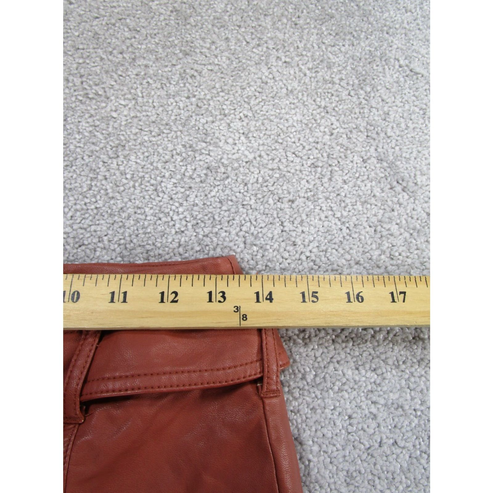 Free People Free People Skirt Womens 2 Short Red Faux Leather Zipper A-Line Size 26" / US 2 / IT 38 - 5 Thumbnail