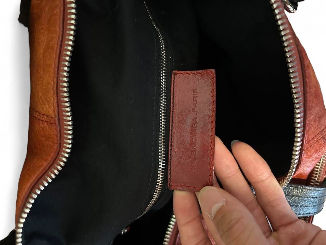 Balenciaga Balenciaga - Leather Handbag Shoulder Bag Red Bordeaux Size ONE SIZE - 8 Thumbnail