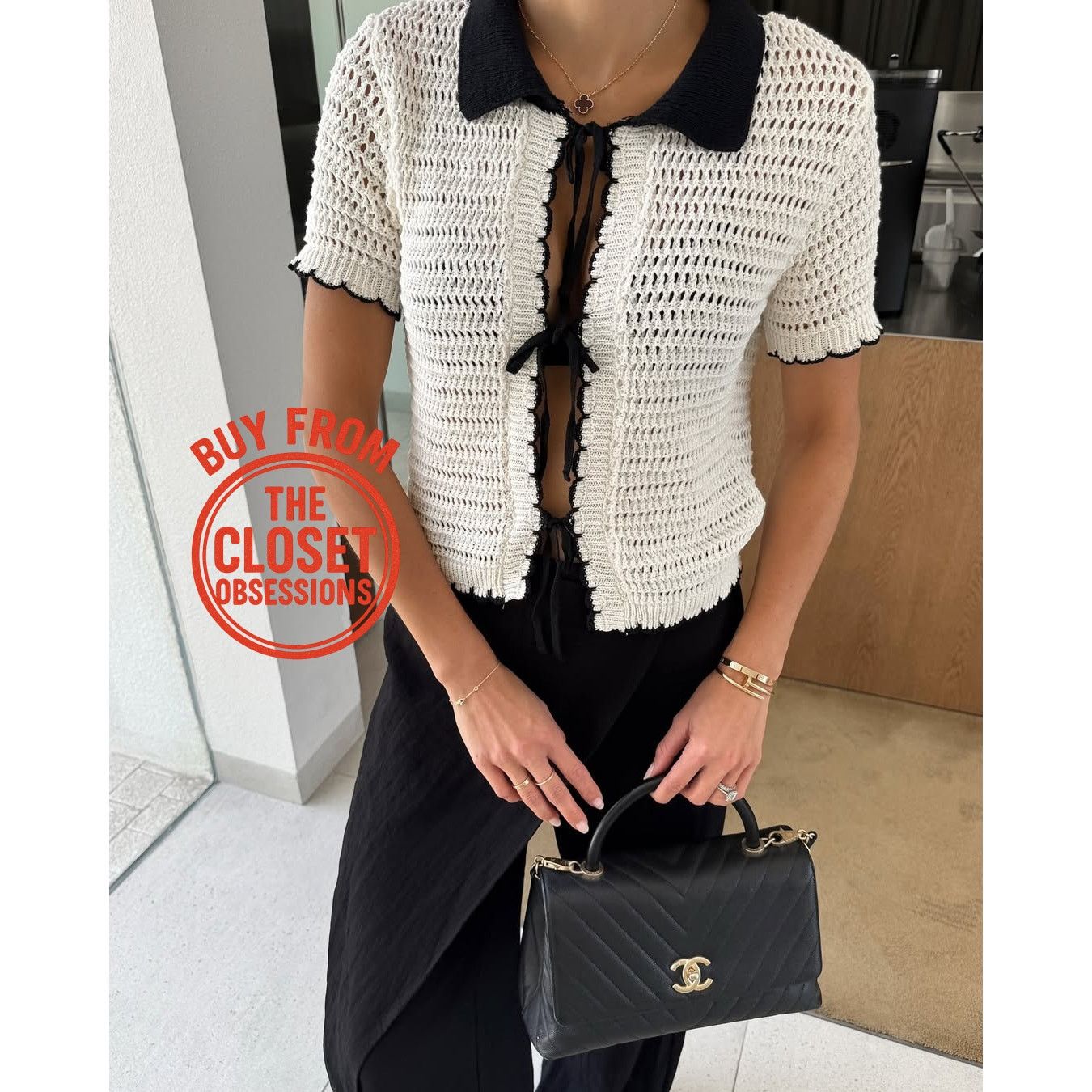 Zara RARE!!! ZARA Contrast Top NWT Size L / US 10 / IT 46 - 7 Thumbnail