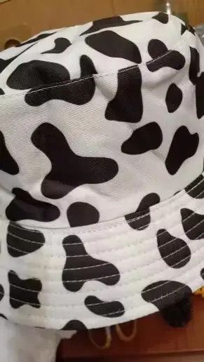 Other Cow Print White Black Reversible Bucket Hat Size ONE SIZE - 2 Thumbnail