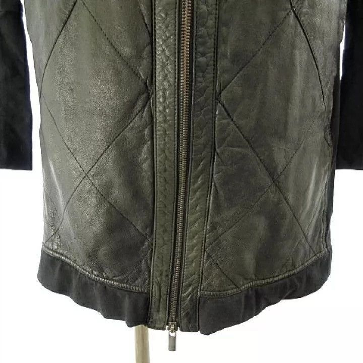 Jean Paul Gaultier Jean Paul Gaultier Cow leather spliced zipper hooded coat-2 Size US L / EU 52-54 / 3 - 5 Thumbnail