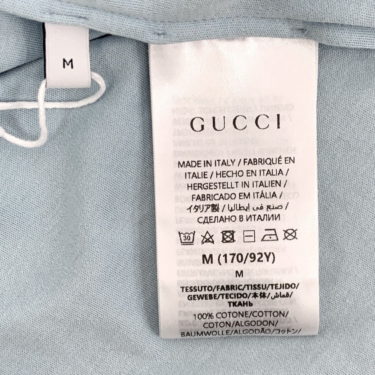 Gucci Gucci Blue Logo Embroidered Short Sleeve T-Shirt K26WX Size M / US 6-8 / IT 42-44 - 7 Thumbnail