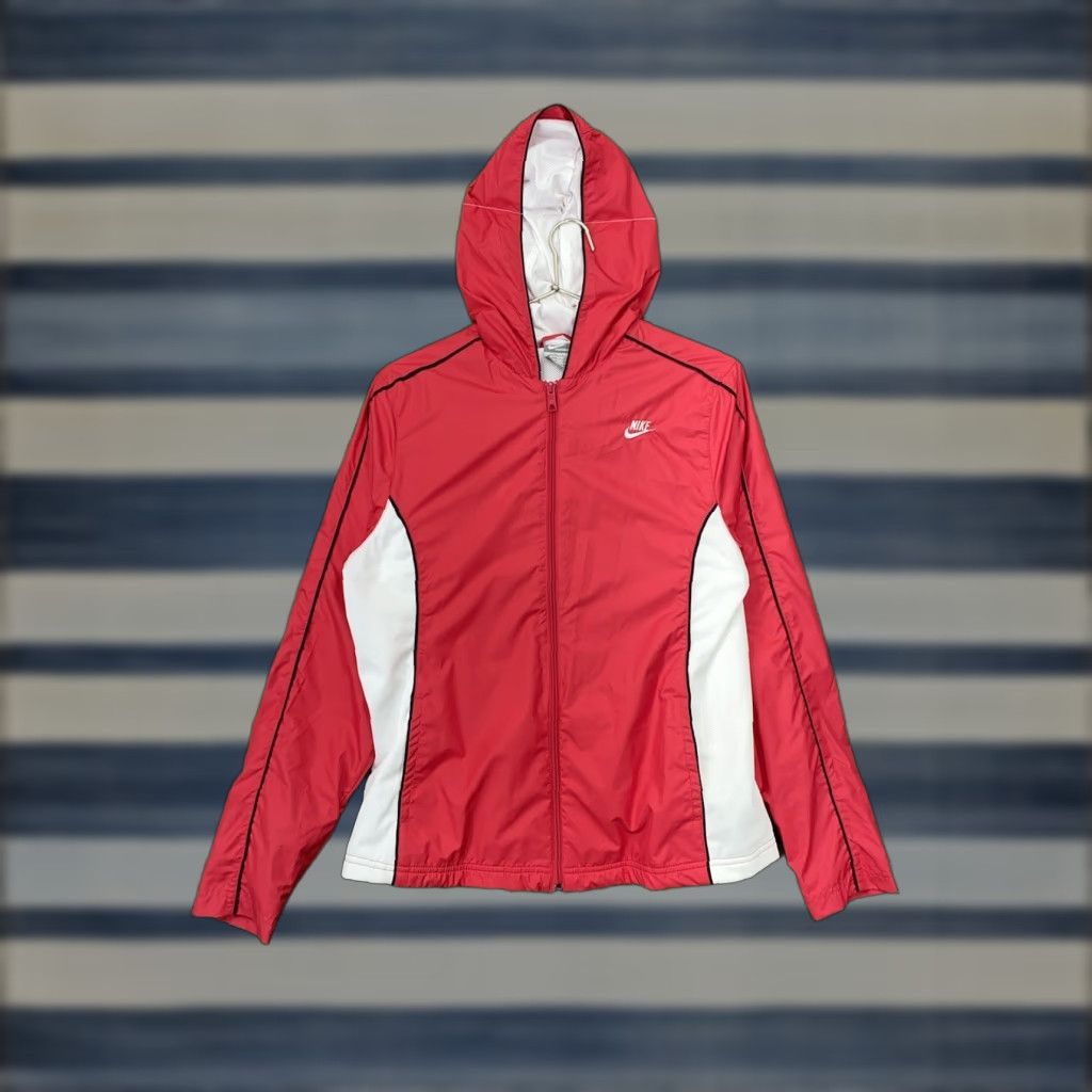 Nike Nike Sportswear Jacket Womens L Red Full Zip Hoodie Size L / US 10 / IT 46 - 1 Thumbnail