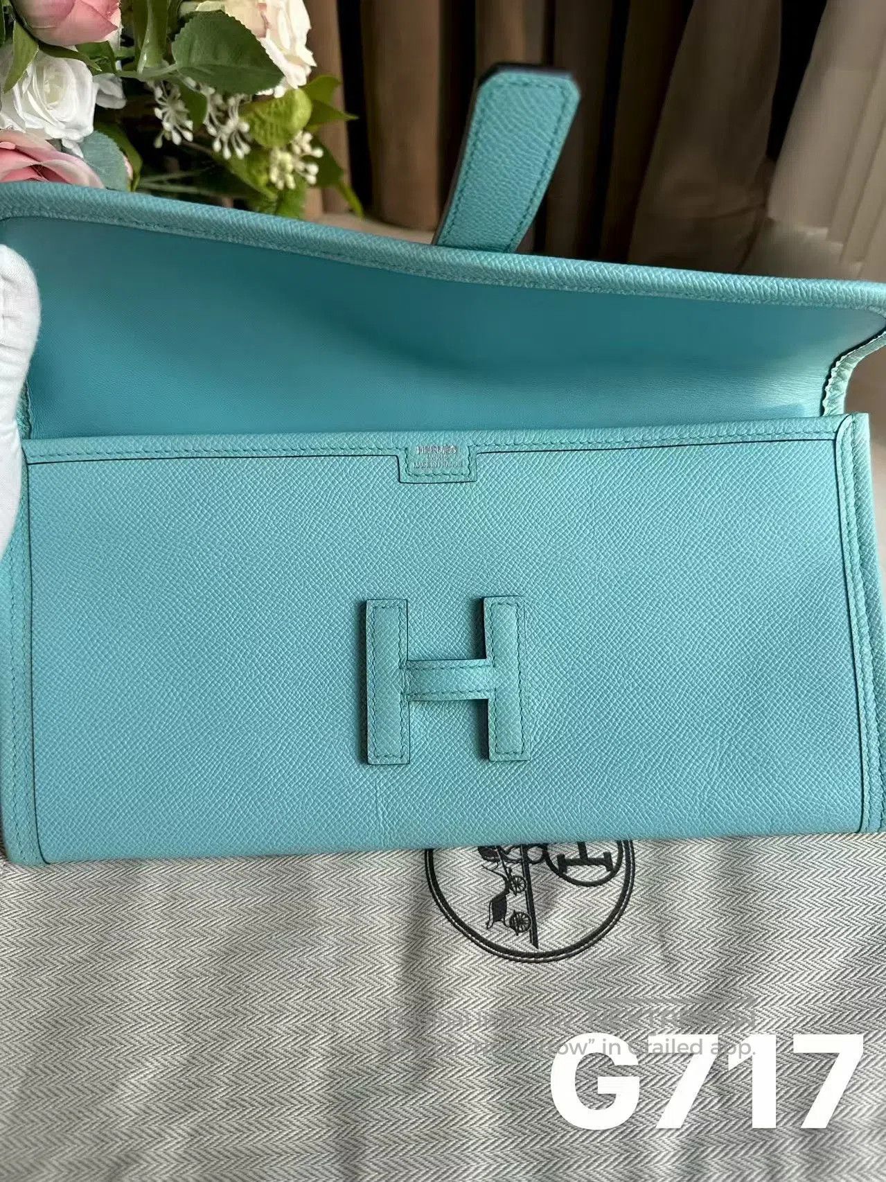 Hermes Hermès Macaron Blue Clutch Bag. Size ONE SIZE - 3 Thumbnail