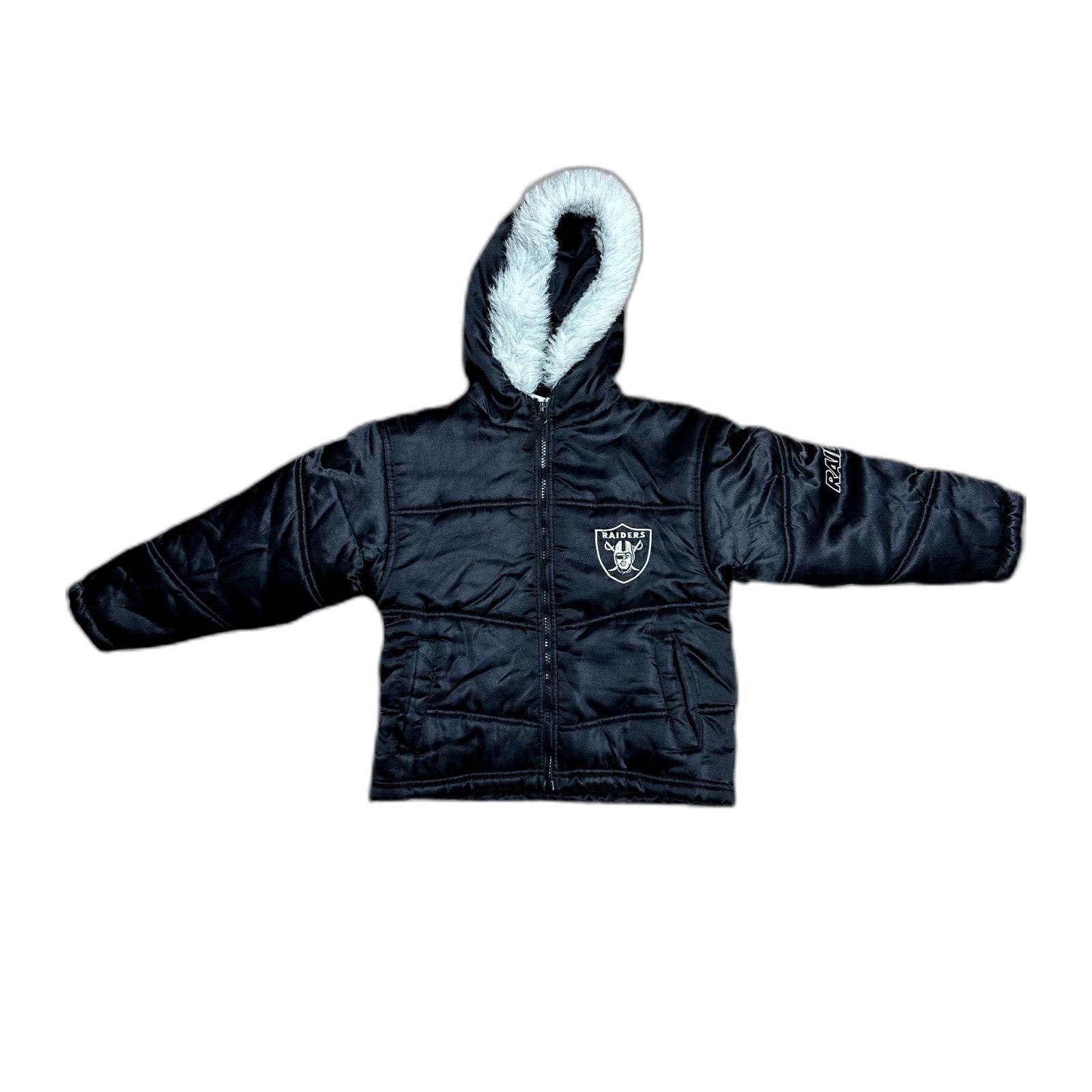 Vintage Nfl Oakland Raiders Faux Fur Parka Jacket Nfl Womens 6X Larg Size US XXS / EU 40 - 1 Thumbnail