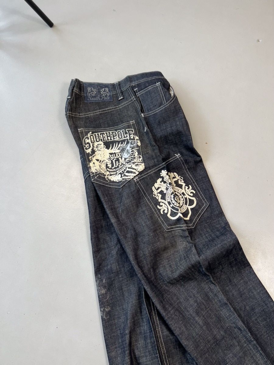 Southpole Vintage southpole crazy glittered printed baggy fit denim Size US 33 - 2 Thumbnail