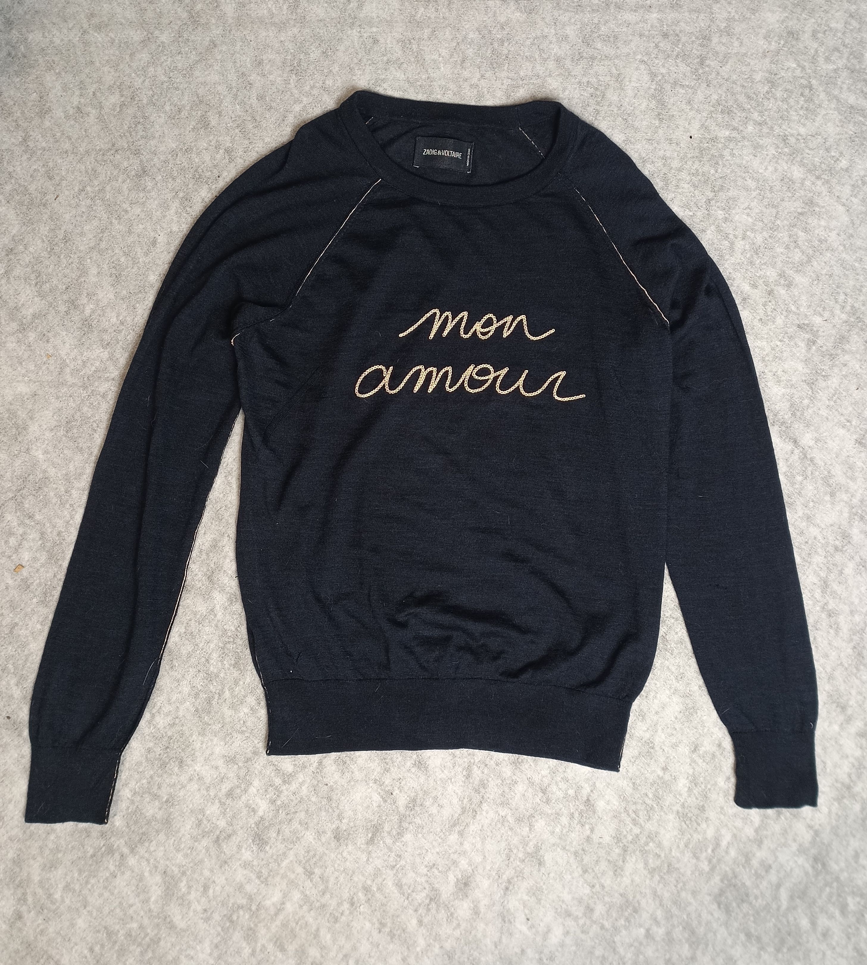 Zadig & Voltaire Zadig & Voltaire Mon Amour Logo Merino Wool Sweater Size S Size S / US 4 / IT 40 - 7 Thumbnail