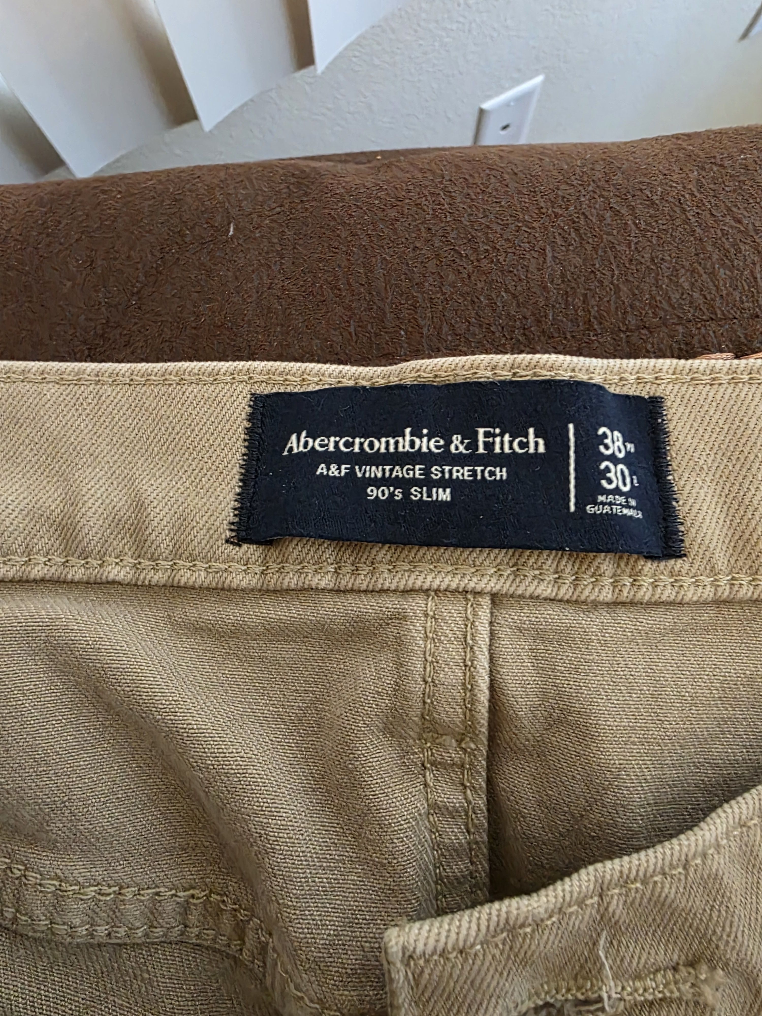 Abercrombie & Fitch A&F 90s Slim tan jeans Size US 38 / EU 54 - 4 Thumbnail