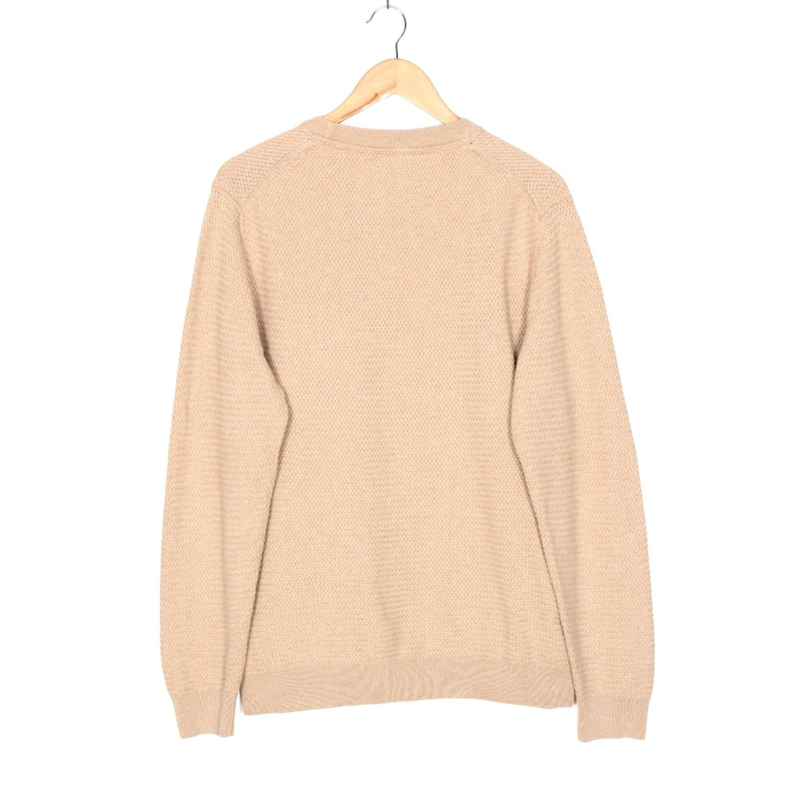 Gant GANT Basketweave Crew Neck Pullover Jumper Sweater Men L Beige VR3317 Size US L / EU 52-54 / 3 - 3 Thumbnail