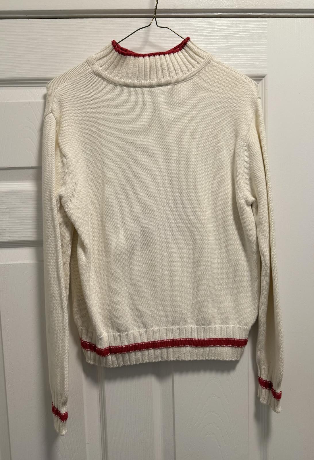 Designer Cozy Liz Claiborne Holiday Sweater with Bear Design - Size S Size S / US 4 / IT 40 - 5 Thumbnail