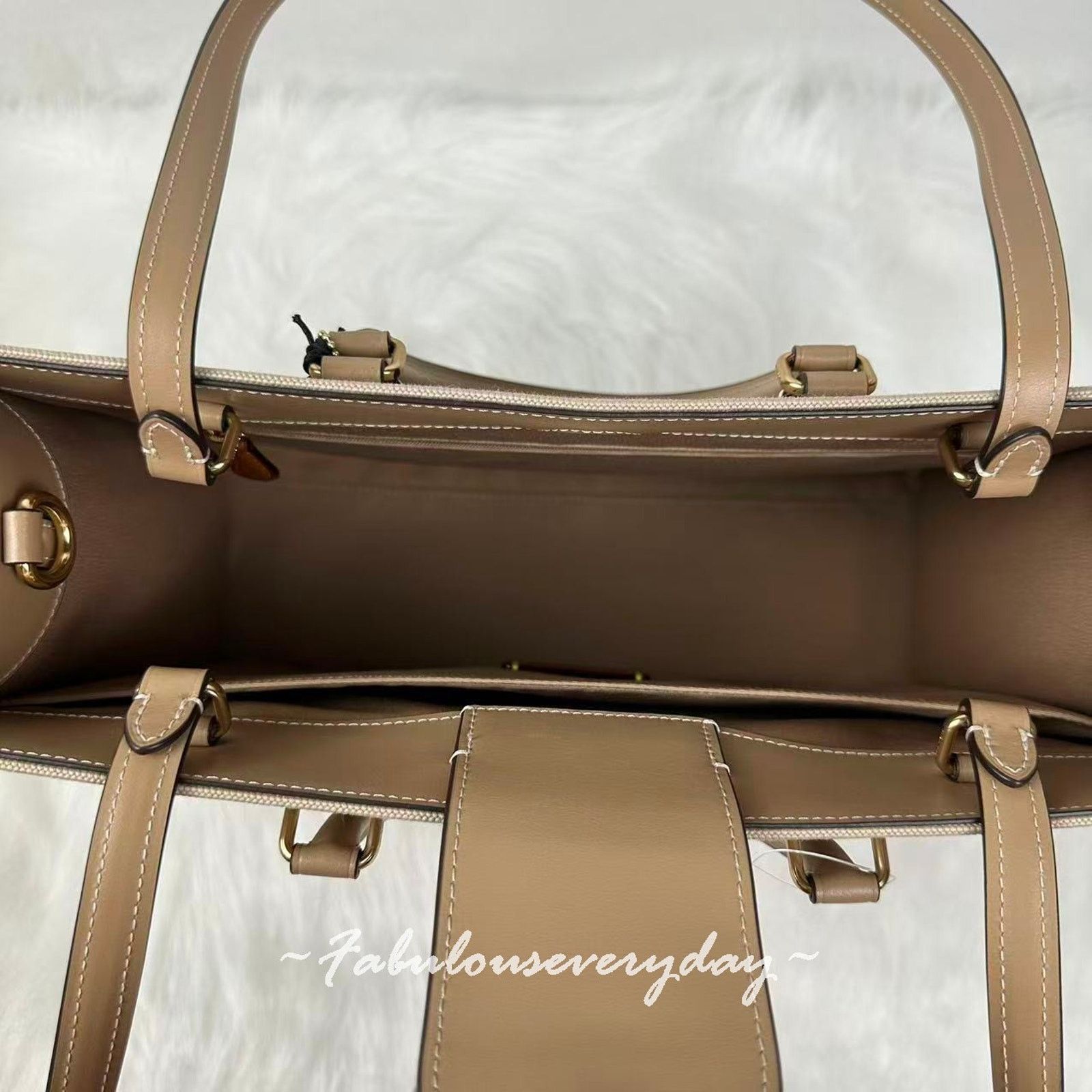 Coach Coach Maggie Tote Bag In Colorblock Canvas/Gold/Dark Natural Size ONE SIZE - 10 Thumbnail