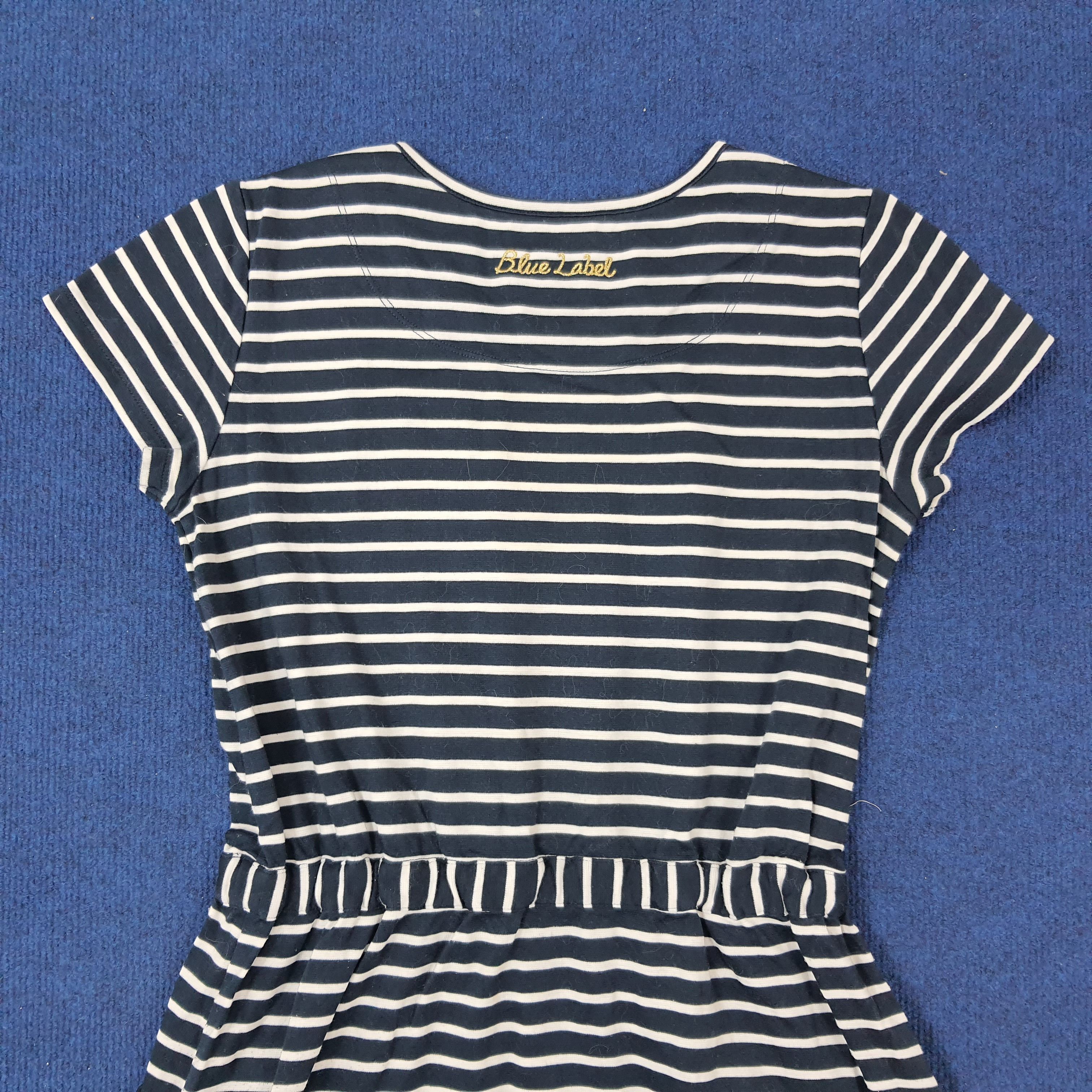 Burberry × Vintage Vintage Burberry Blue Label Striped Maxi Designer Dresses Size S / US 4 / IT 40 - 4 Thumbnail