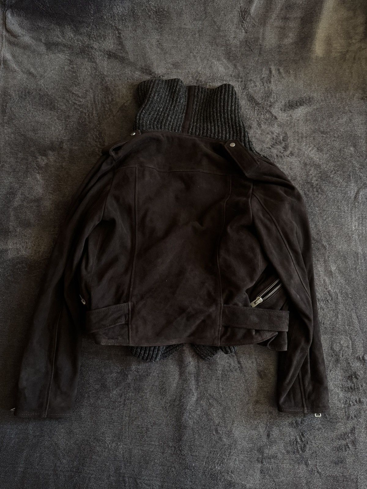Allsaints All saints suede wrap biker brown jacket y2k NEW Size M / US 6-8 / IT 42-44 - 16 Thumbnail