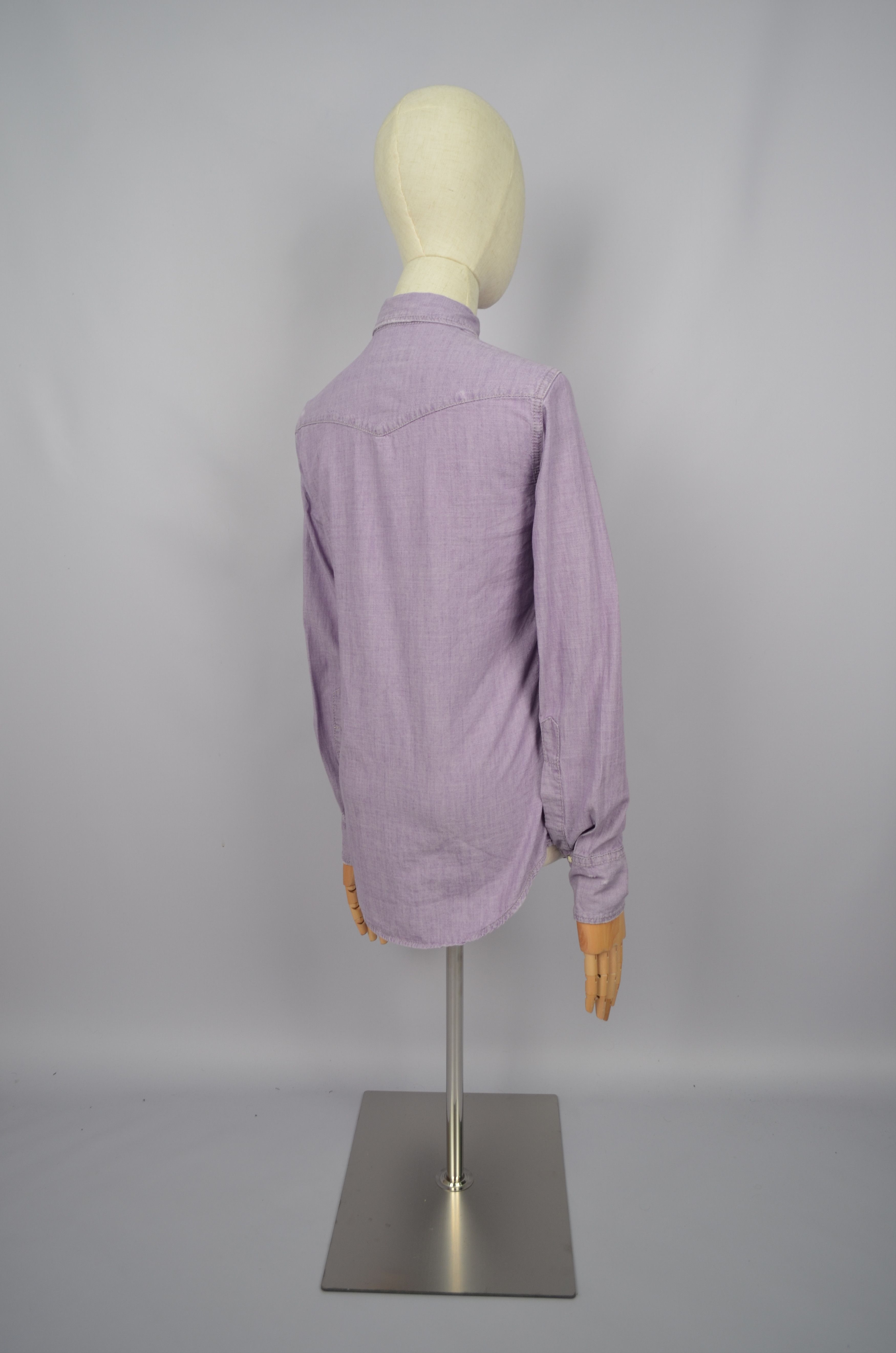 Designer × Dsquared2 Dsquared2 Denim Western Snap Distressed Shirt Violet Size 40 Size S / US 4 / IT 40 - 12 Thumbnail