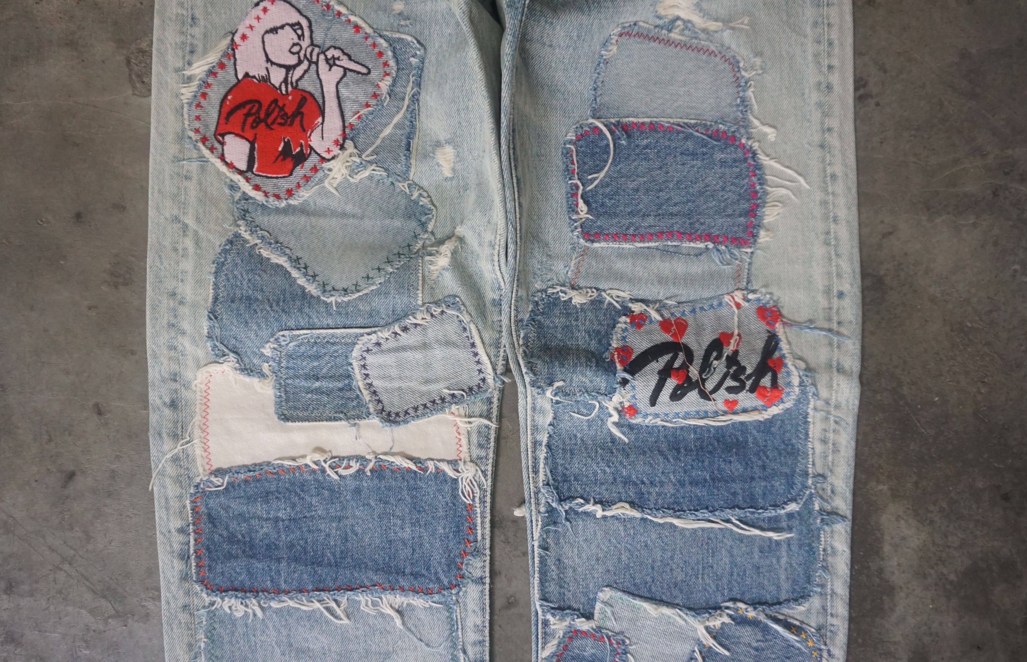 Japanese Brand RNA INC Slang Patchwork Jeans Size US 29 - 4 Thumbnail